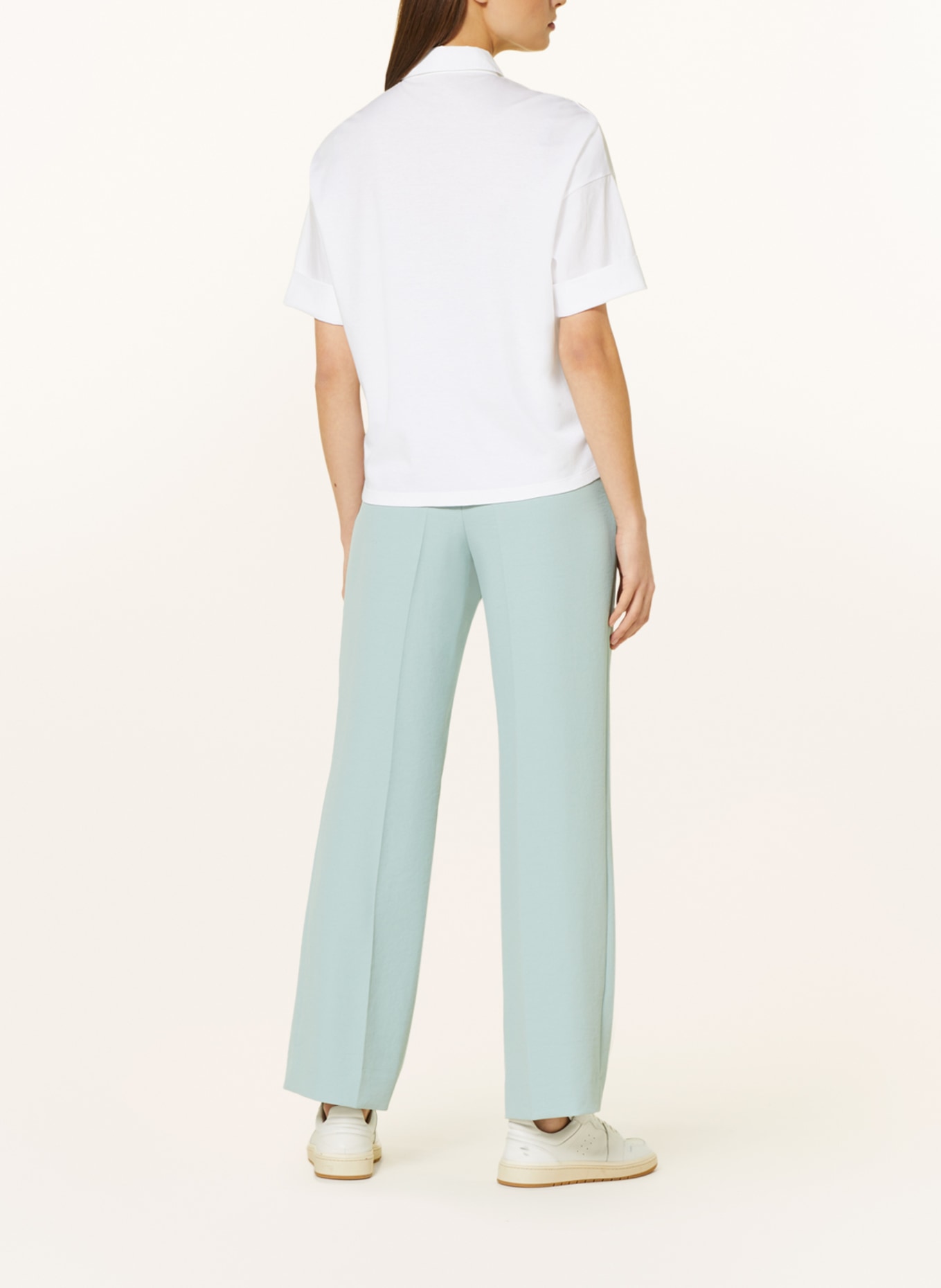 MARC CAIN Shirt blouse in mixed materials, Color: 100 WHITE (Image 3)