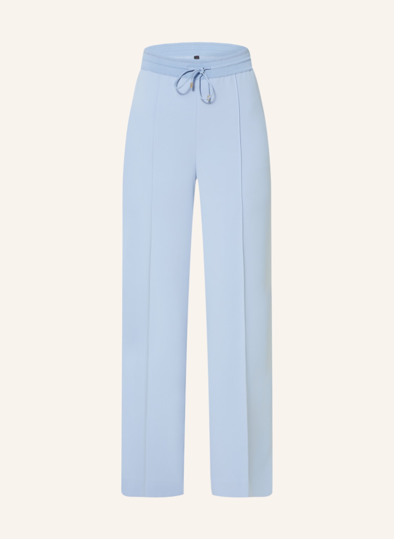 MARC CAIN Trousers WAUKEE in jogger style with glitter thread, Color: LIGHT BLUE (Image 1)