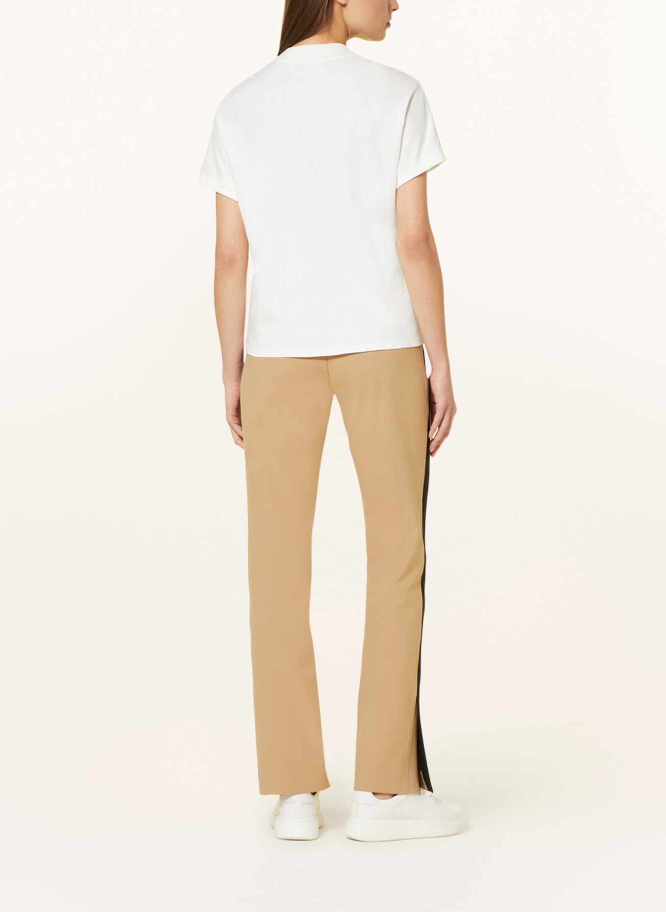 MARC CAIN T-shirt with decorative gems, Color: CREAM (Image 3)