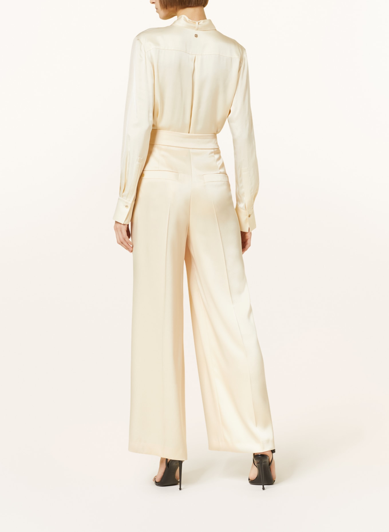 MARC CAIN Satin trousers WICHITA, Color: 132 dark cream (Image 3)