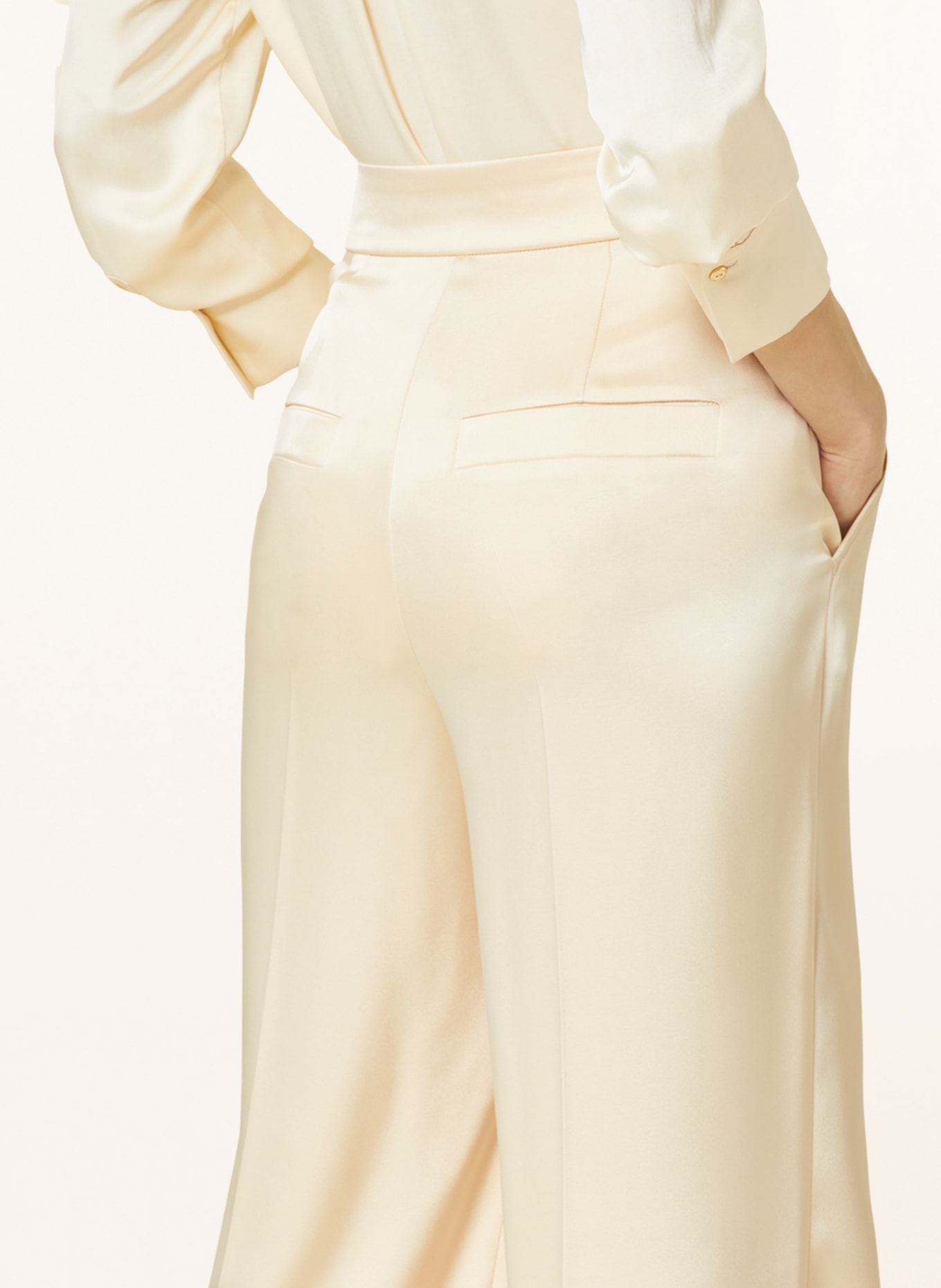 MARC CAIN Spodnie satynowe WICHITA, Kolor: 132 dark cream (Obrazek 5)