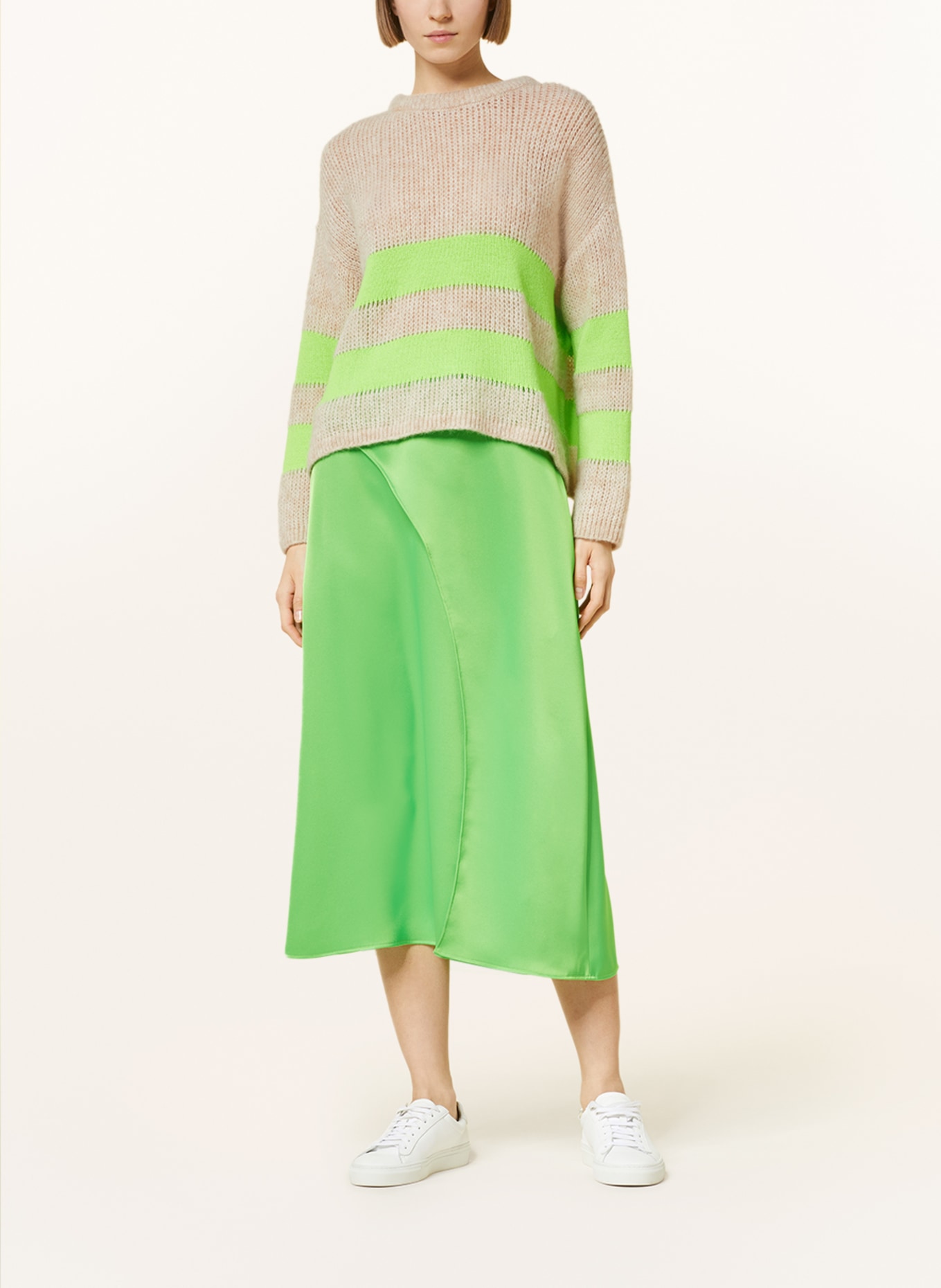 MARC CAIN Sweater with alpaca, Color: 548 bright shocking green (Image 2)