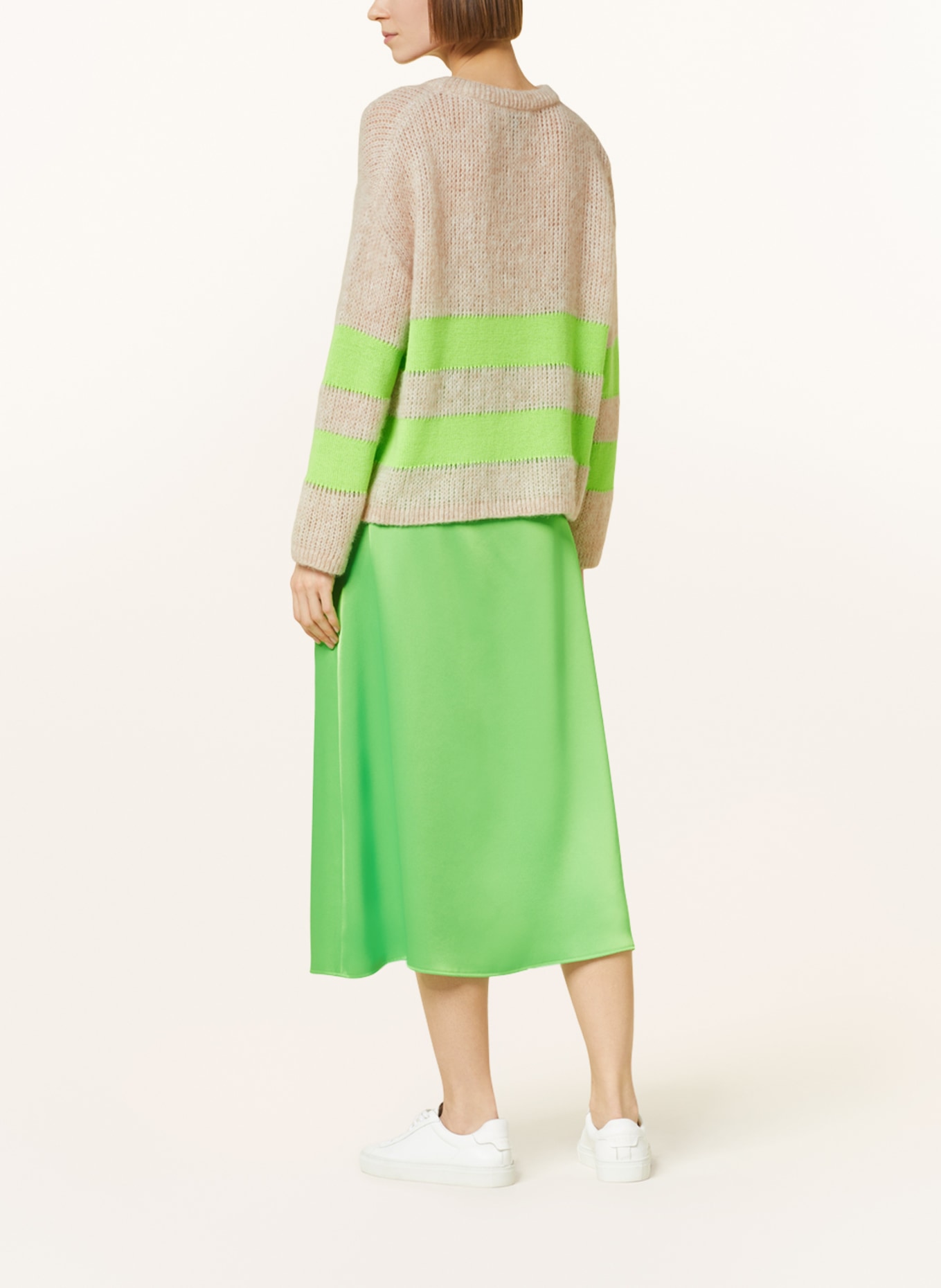 MARC CAIN Sweater with alpaca, Color: 548 bright shocking green (Image 3)