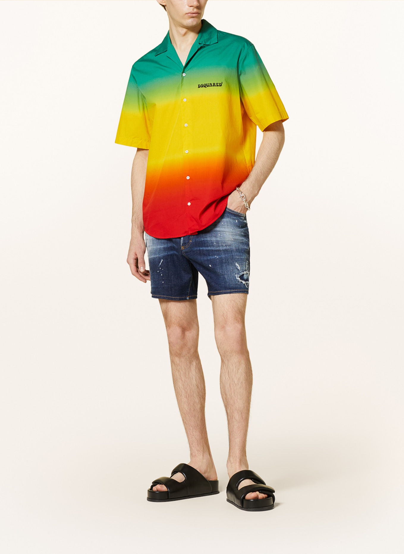 DSQUARED2 Resort shirt regular fit, Color: GREEN/ YELLOW/ RED (Image 2)
