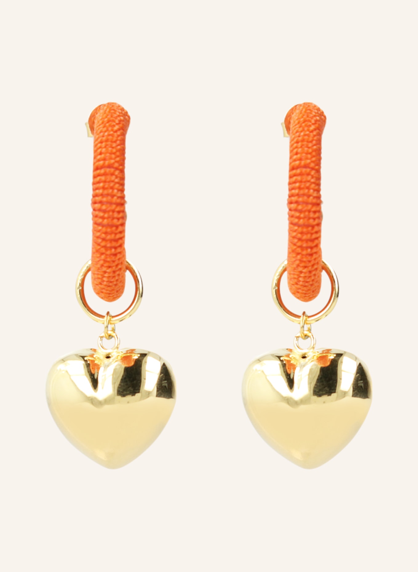 LOTT.gioielli Creole earrings RIFKA, Color: ORANGE/ GOLD (Image 1)