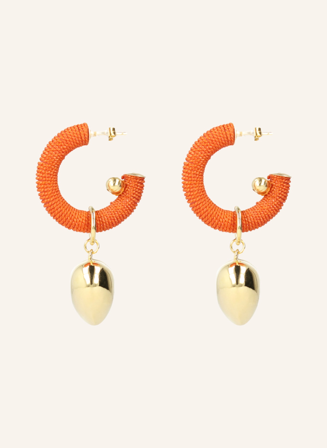 LOTT.gioielli Creole earrings RIFKA, Color: ORANGE/ GOLD (Image 2)