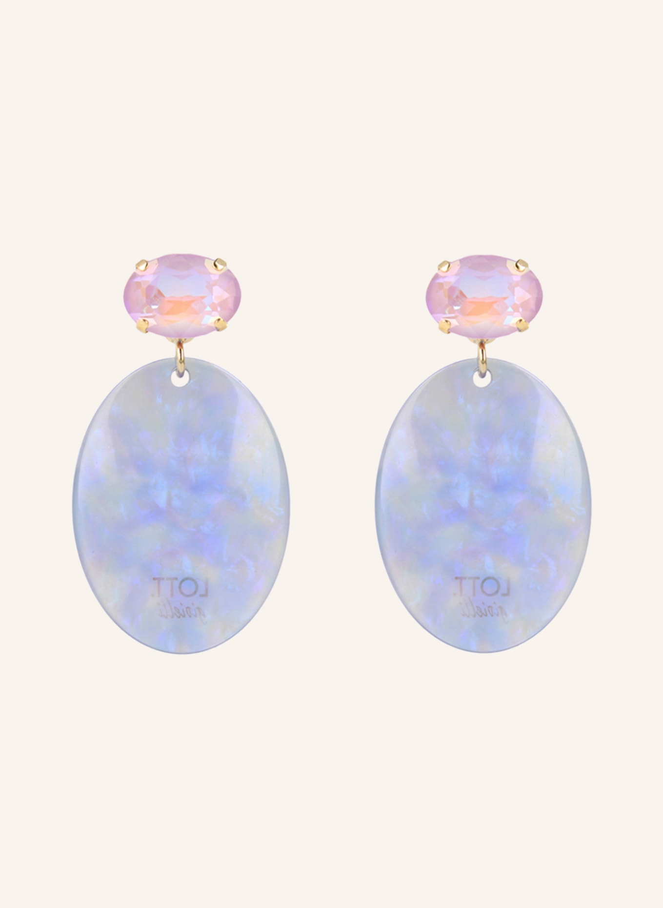 LOTT.gioielli Earrings CELIA, Color: LIGHT PURPLE/ BLUE (Image 1)