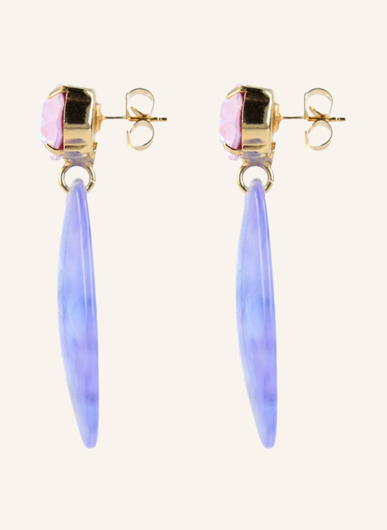 LOTT.gioielli Earrings CELIA, Color: LIGHT PURPLE/ BLUE (Image 2)