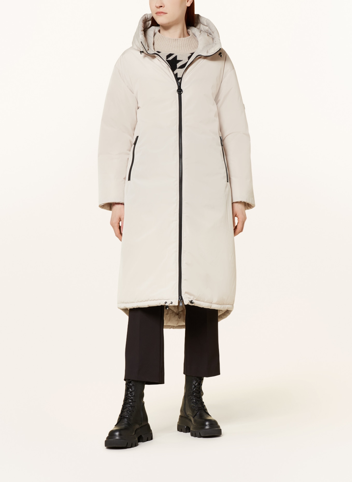 BARBOUR INTERNATIONAL Płaszcz pikowany MONTREAL model dwustronny, Kolor: KREMOWY (Obrazek 2)