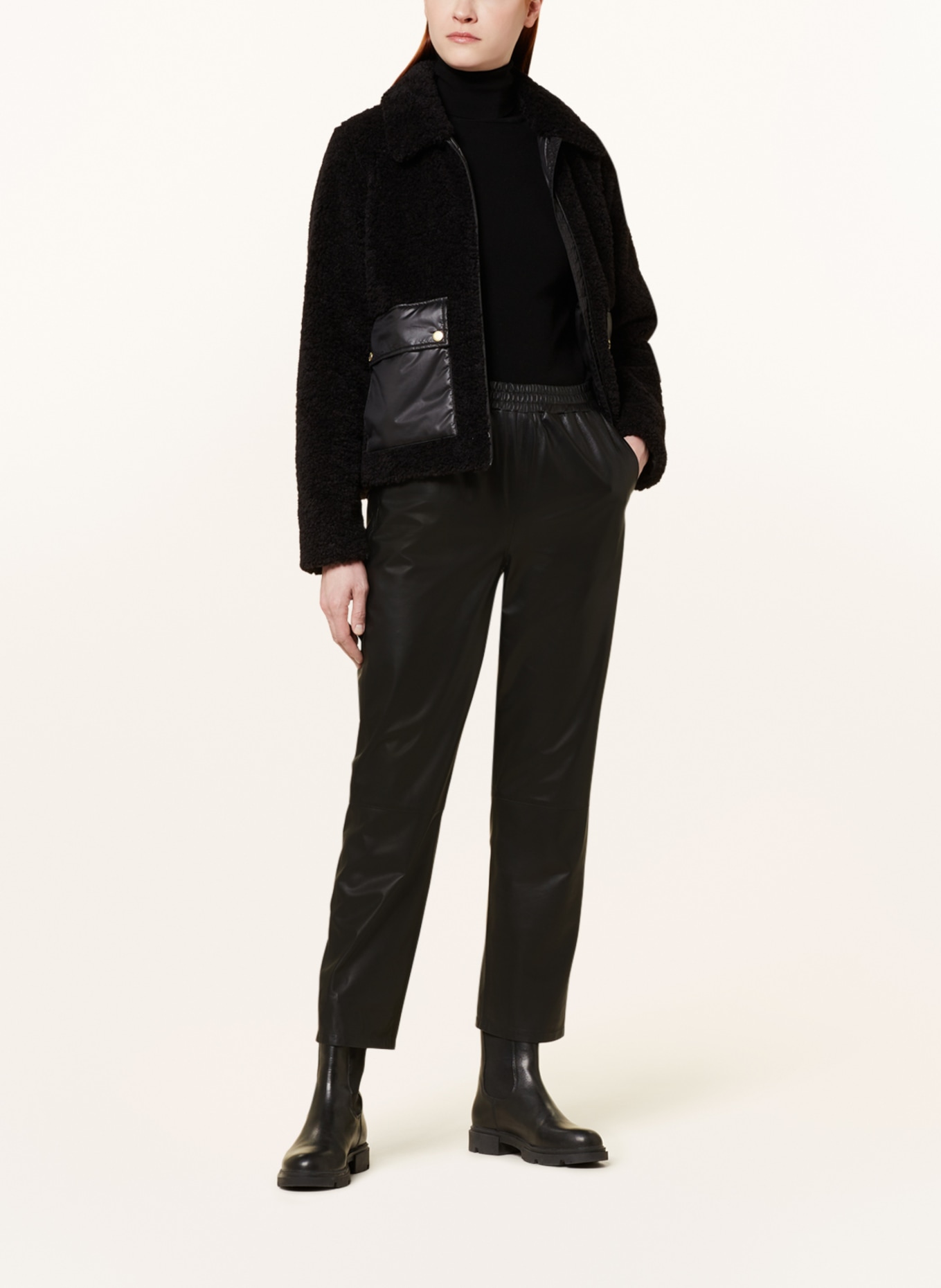 BARBOUR INTERNATIONAL Teddy jacket MORINI, Color: BLACK (Image 2)