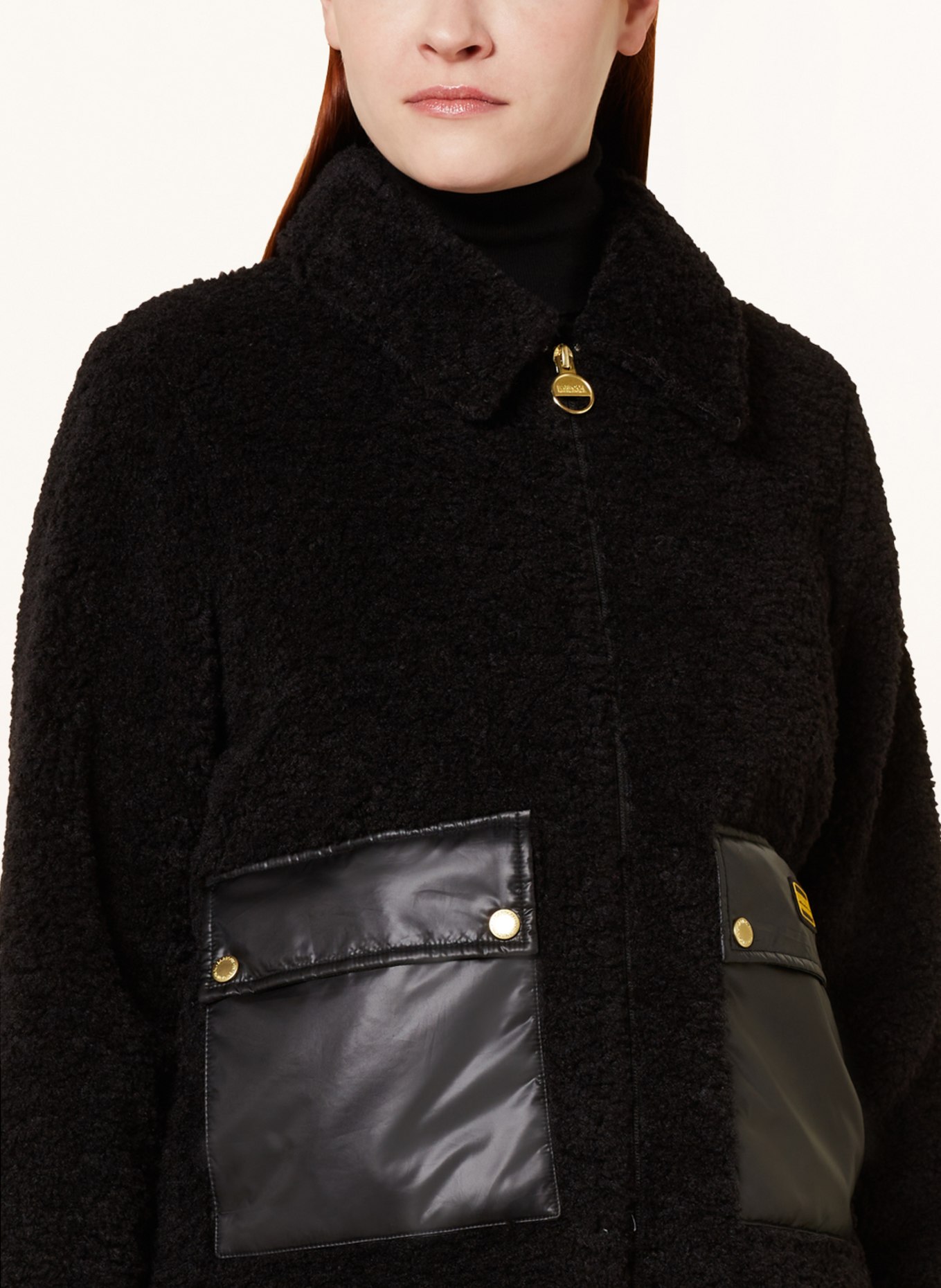 BARBOUR INTERNATIONAL Teddy jacket MORINI, Color: BLACK (Image 4)