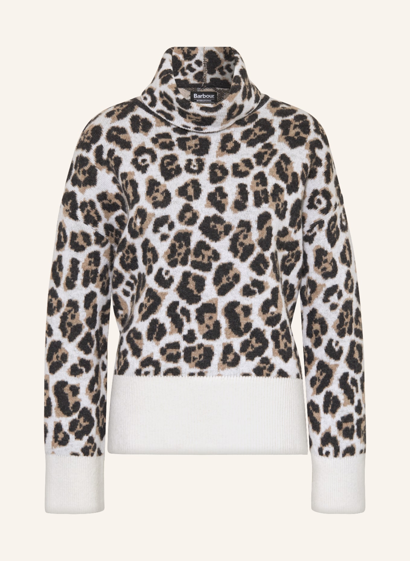 BARBOUR INTERNATIONAL Turtleneck sweater AGUSTA, Color: CREAM/ BEIGE/ BLACK (Image 1)