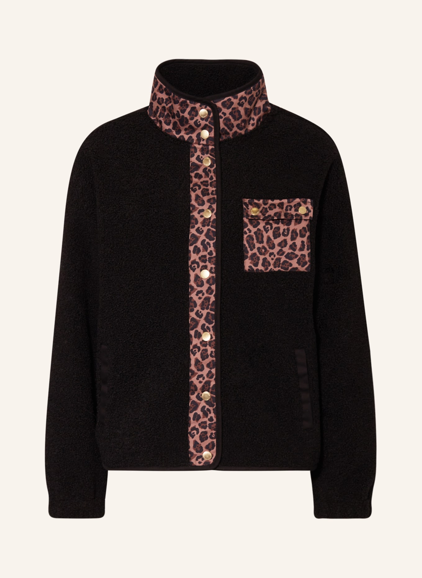 BARBOUR INTERNATIONAL Teddy jacket APRILA, Color: BLACK/ BROWN (Image 1)