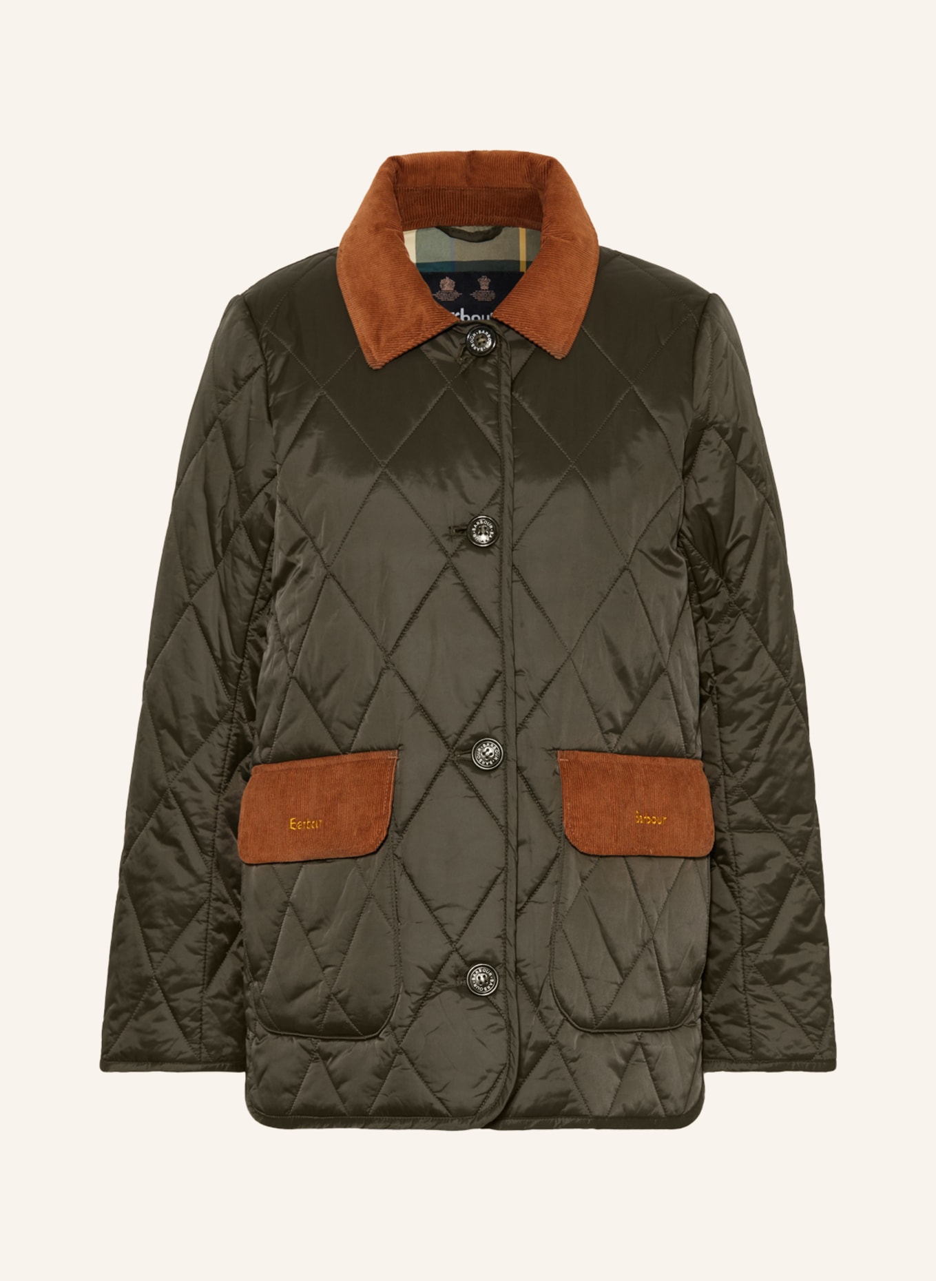 Barbour Quilted jacket BRAGAR, Color: DARK GREEN/ BROWN (Image 1)