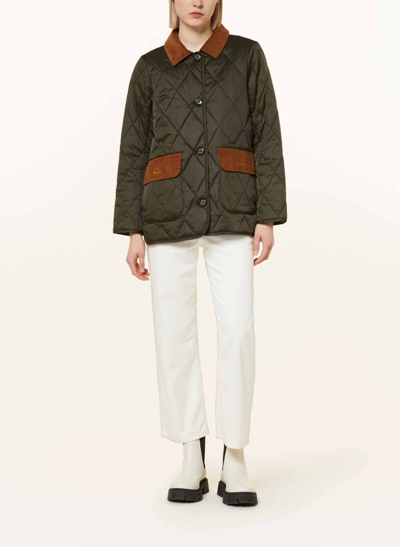 Barbour Quilted jacket BRAGAR, Color: DARK GREEN/ BROWN (Image 2)