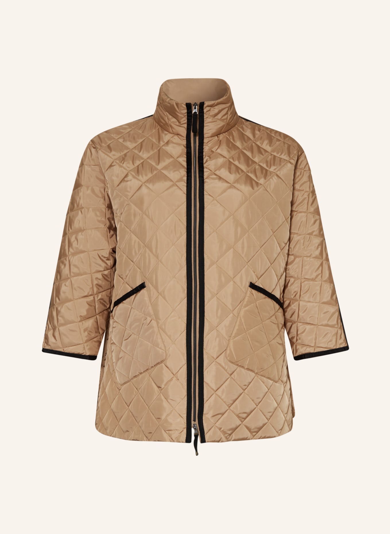 MARINA RINALDI PERSONA Quilted jacket PACOSBIS, Color: LIGHT BROWN (Image 1)