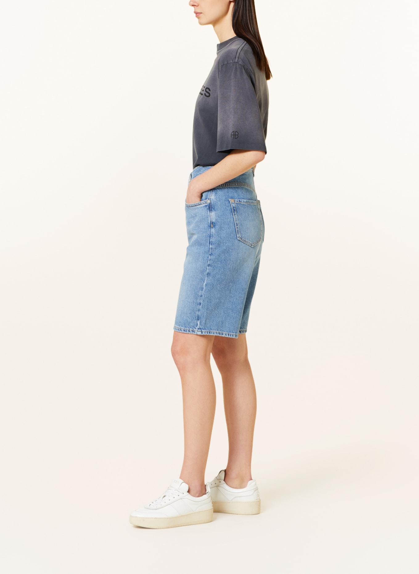 PNTS Denim shorts THE BAGGY, Color: 28 FADED BLUE (Image 4)