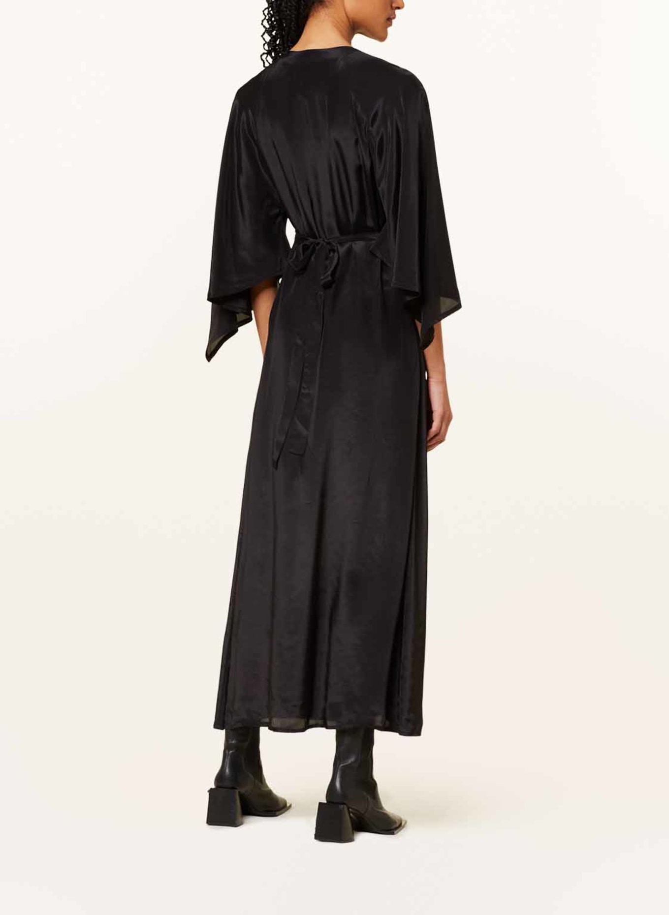 ENVELOPE 1976 Wrap dress COTE D'AZUR with silk, Color: BLACK (Image 3)