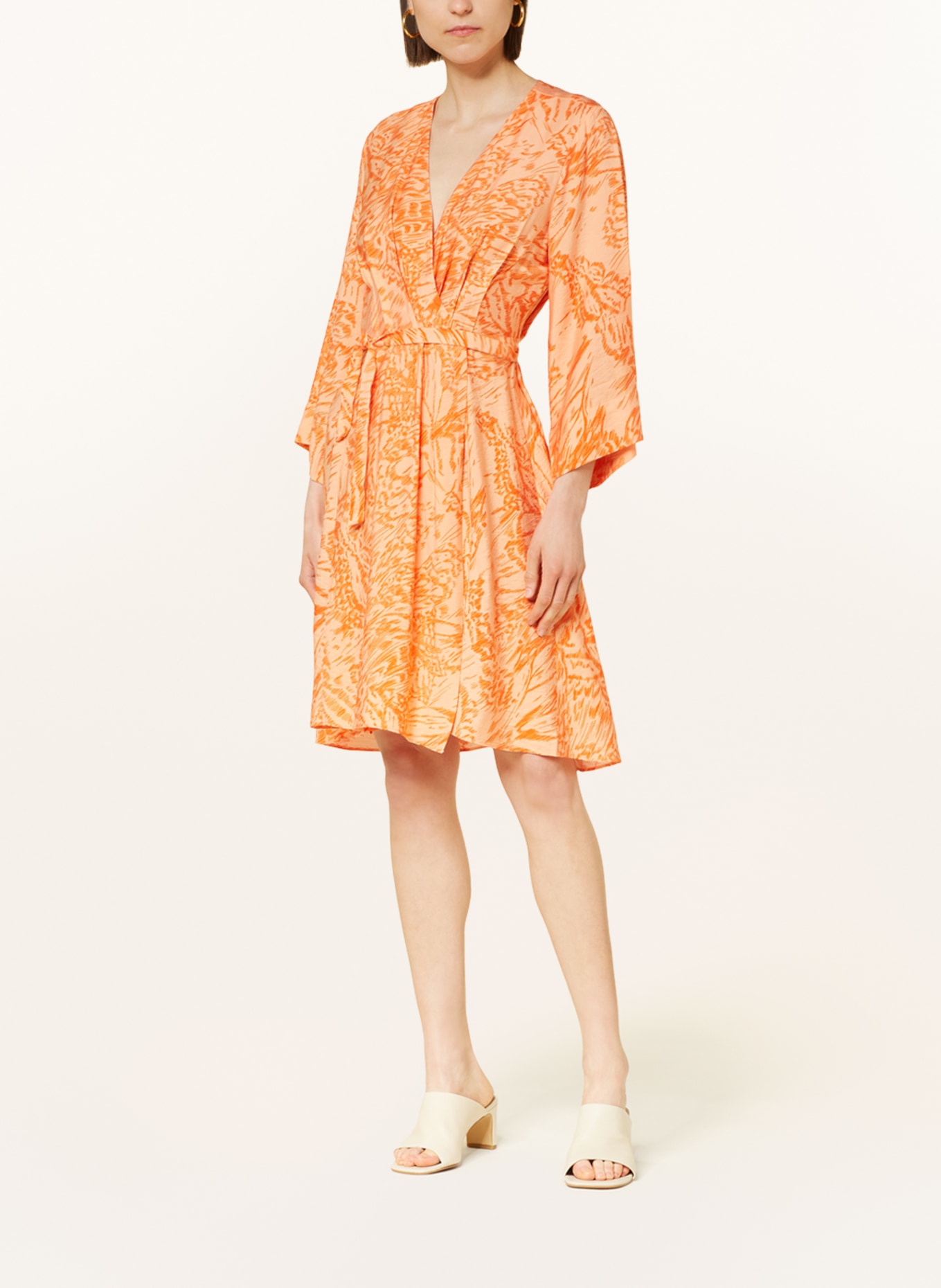 InWear Wrap dress DRITAIW with 3/4 sleeves, Color: ORANGE/ LIGHT ORANGE (Image 2)