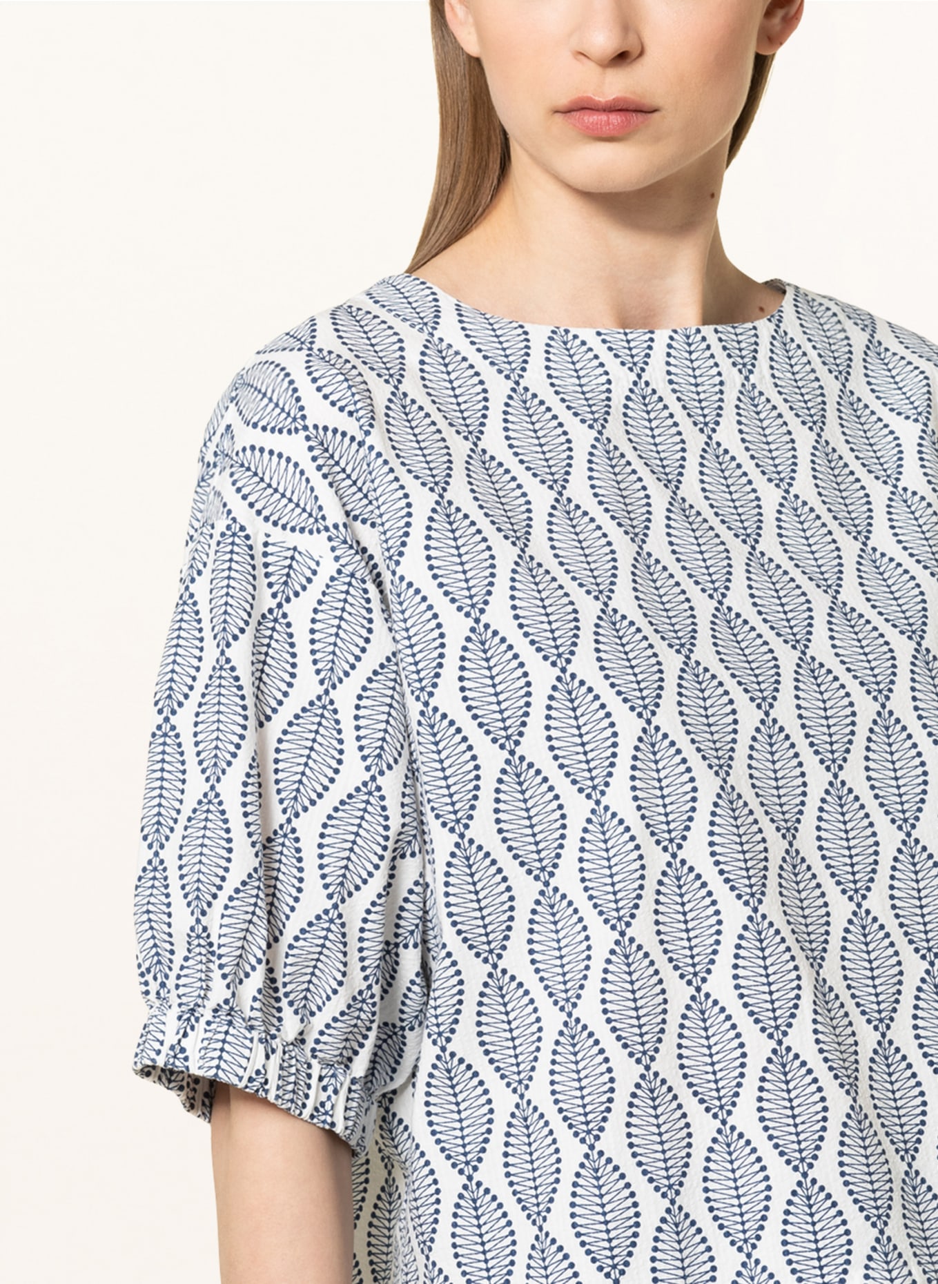 Herrlicher Shirt blouse BATINA, Color: WHITE/ BLUE (Image 4)