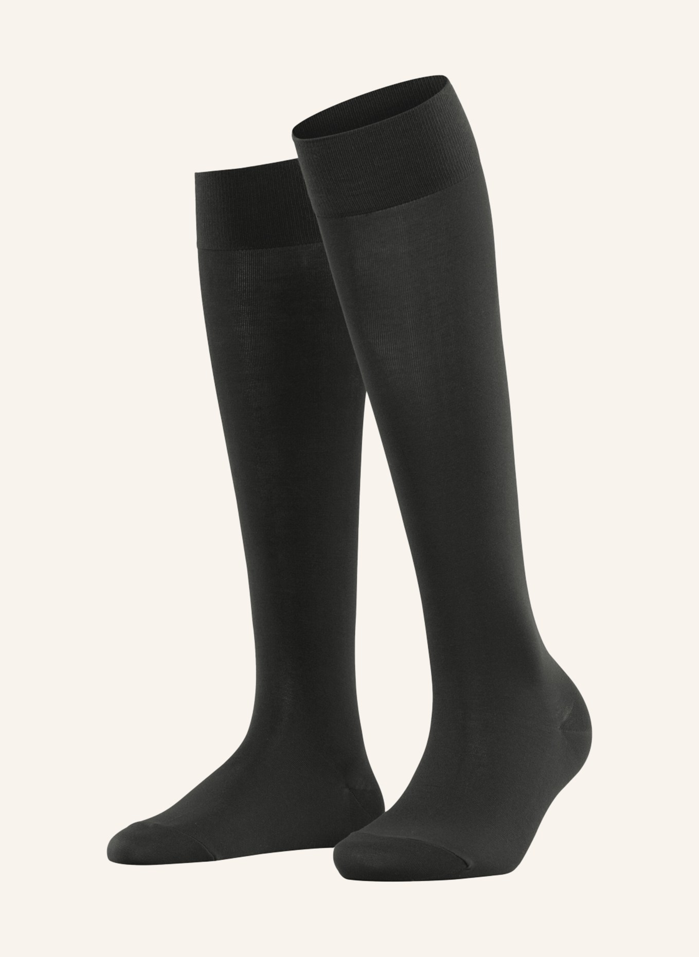 FALKE Knee high stockings COTTON TOUCH, Color: 3000 BLACK (Image 1)