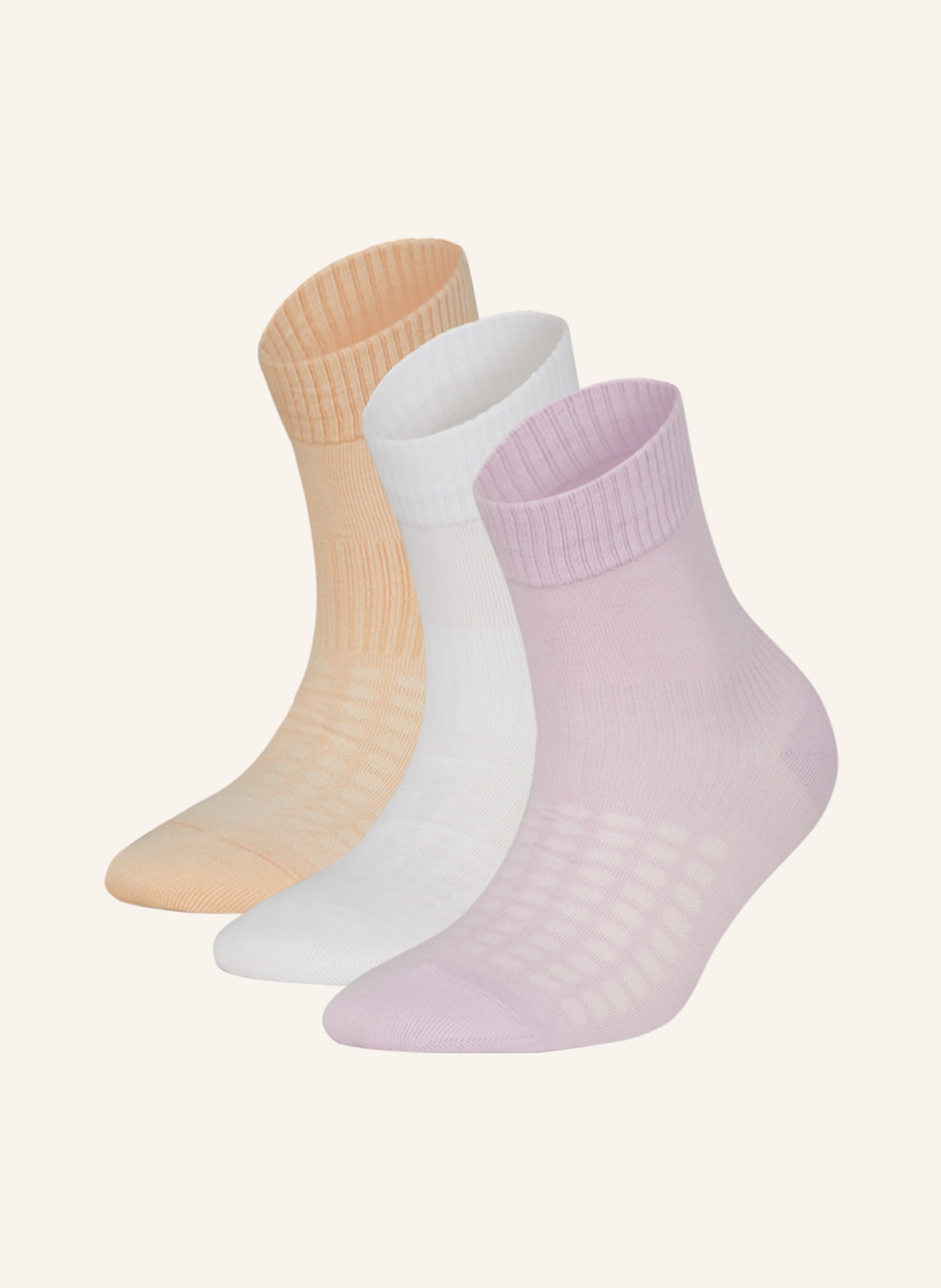 ESPRIT 3er-Pack Socken, Farbe: WEISS/ HELLLILA/ NUDE (Bild 1)