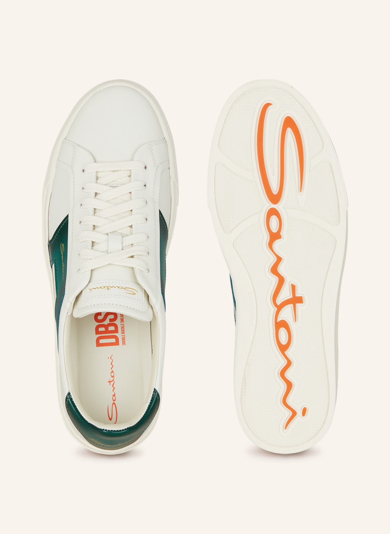 Santoni Sneaker, Farbe: WEISS/ GRÜN (Bild 5)