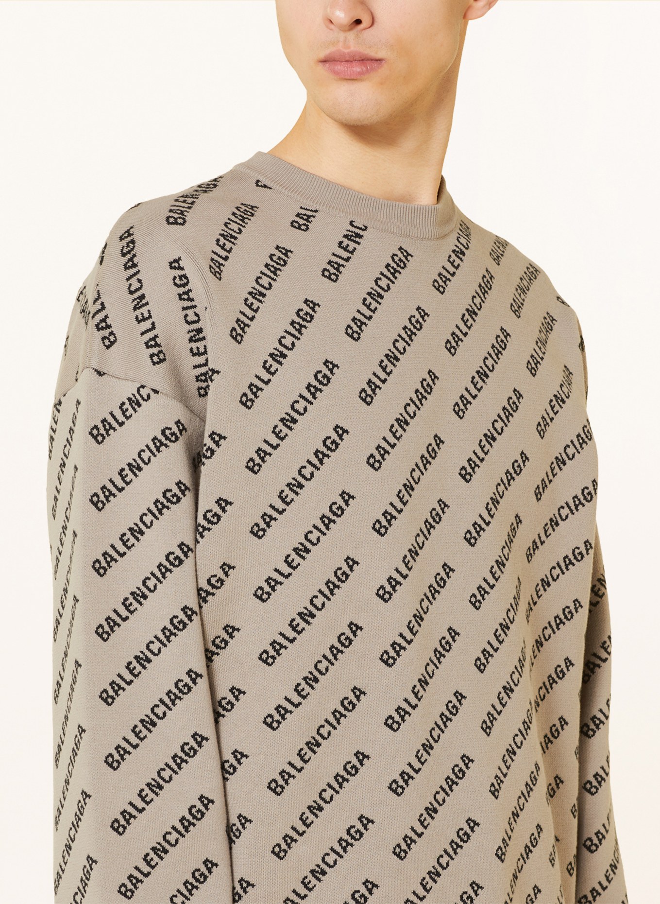 BALENCIAGA Pullover, Farbe: BEIGE/ SCHWARZ (Bild 4)