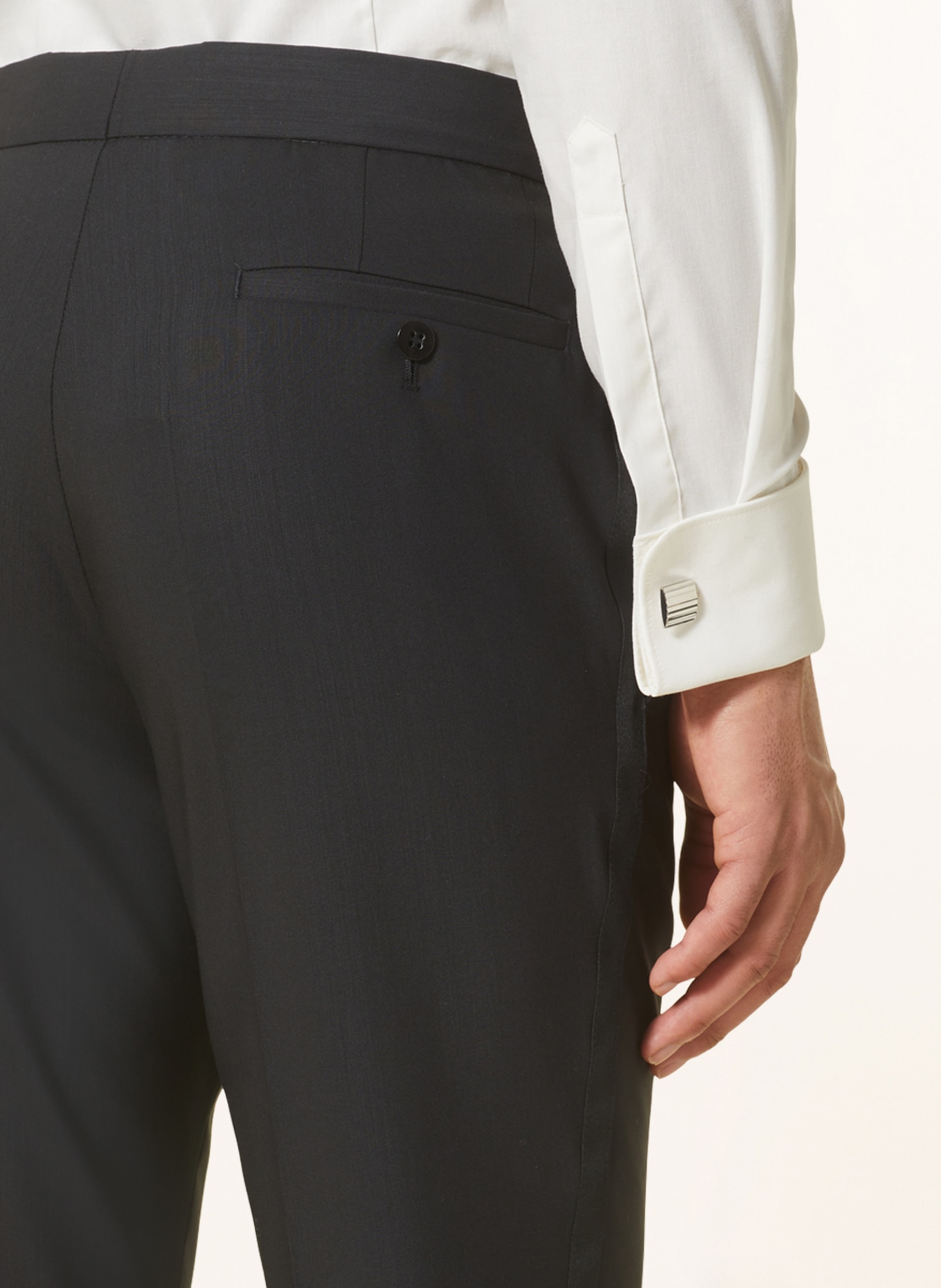 WILVORST Spodnie garniturowe slim fit, Kolor: CZARNY (Obrazek 6)