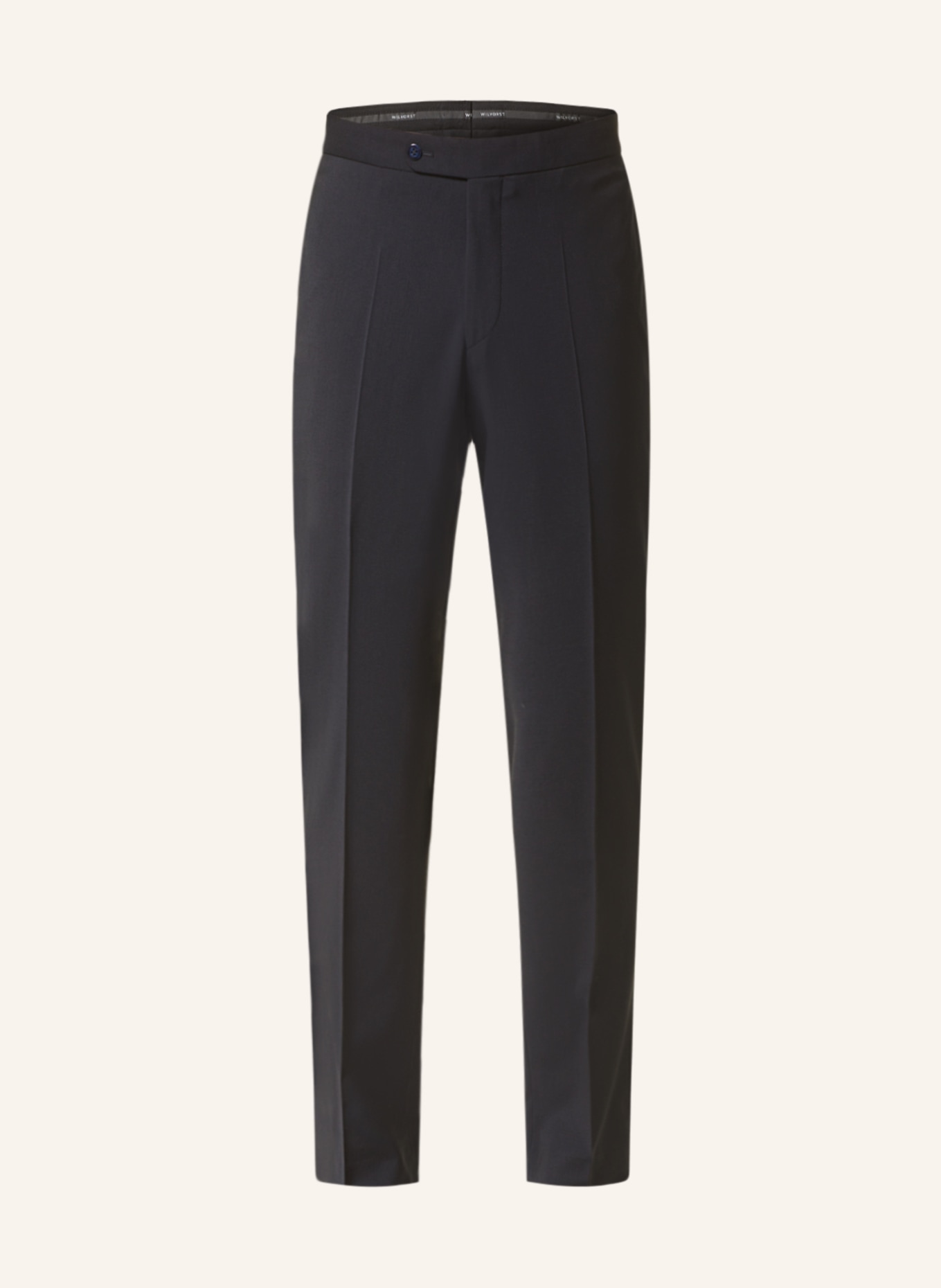 WILVORST Suit trousers slim fit with tuxedo stripe, Color: DARK BLUE (Image 1)