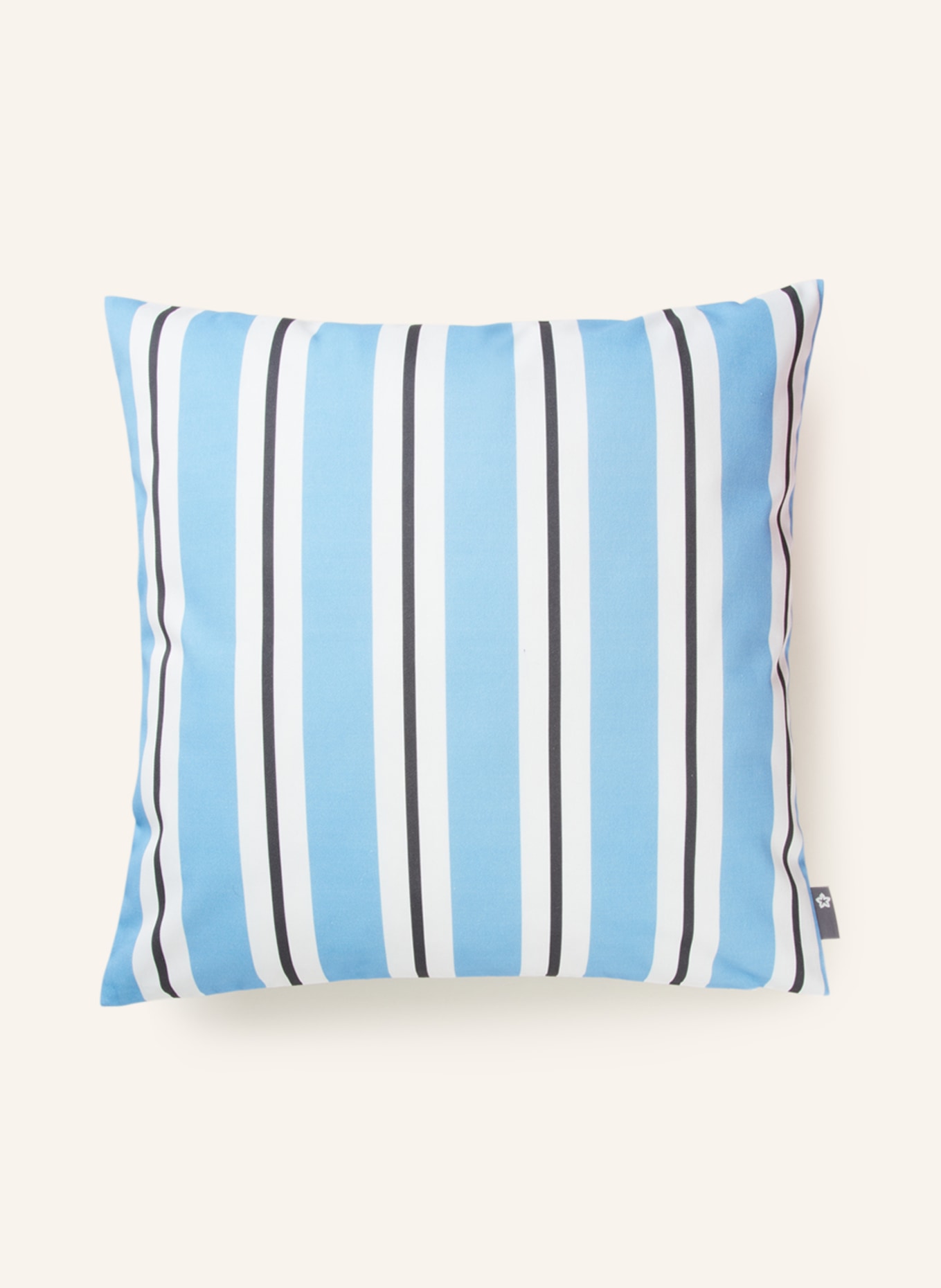 pichler Decorative cushion cover DUETTO, Color: CREAM/ LIGHT BLUE/ BLACK (Image 1)