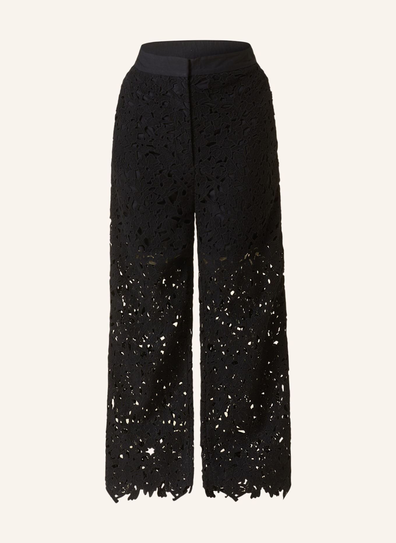 COS 7/8 trousers made of crochet lace, Color: BLACK (Image 1)