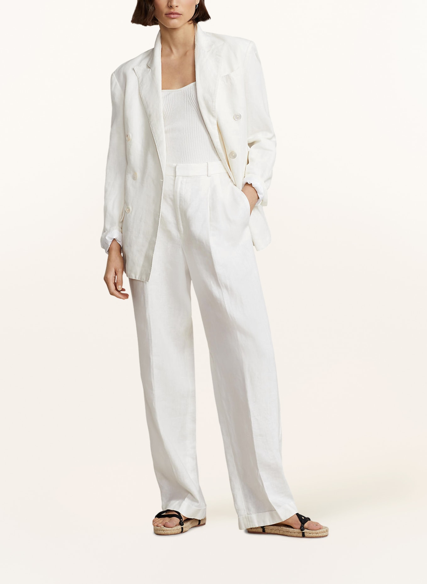 POLO RALPH LAUREN Linen blazer, Color: WHITE (Image 2)