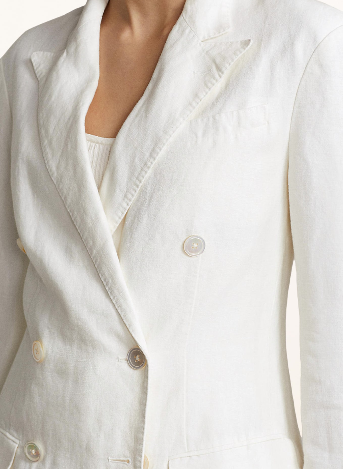 POLO RALPH LAUREN Linen blazer, Color: WHITE (Image 4)