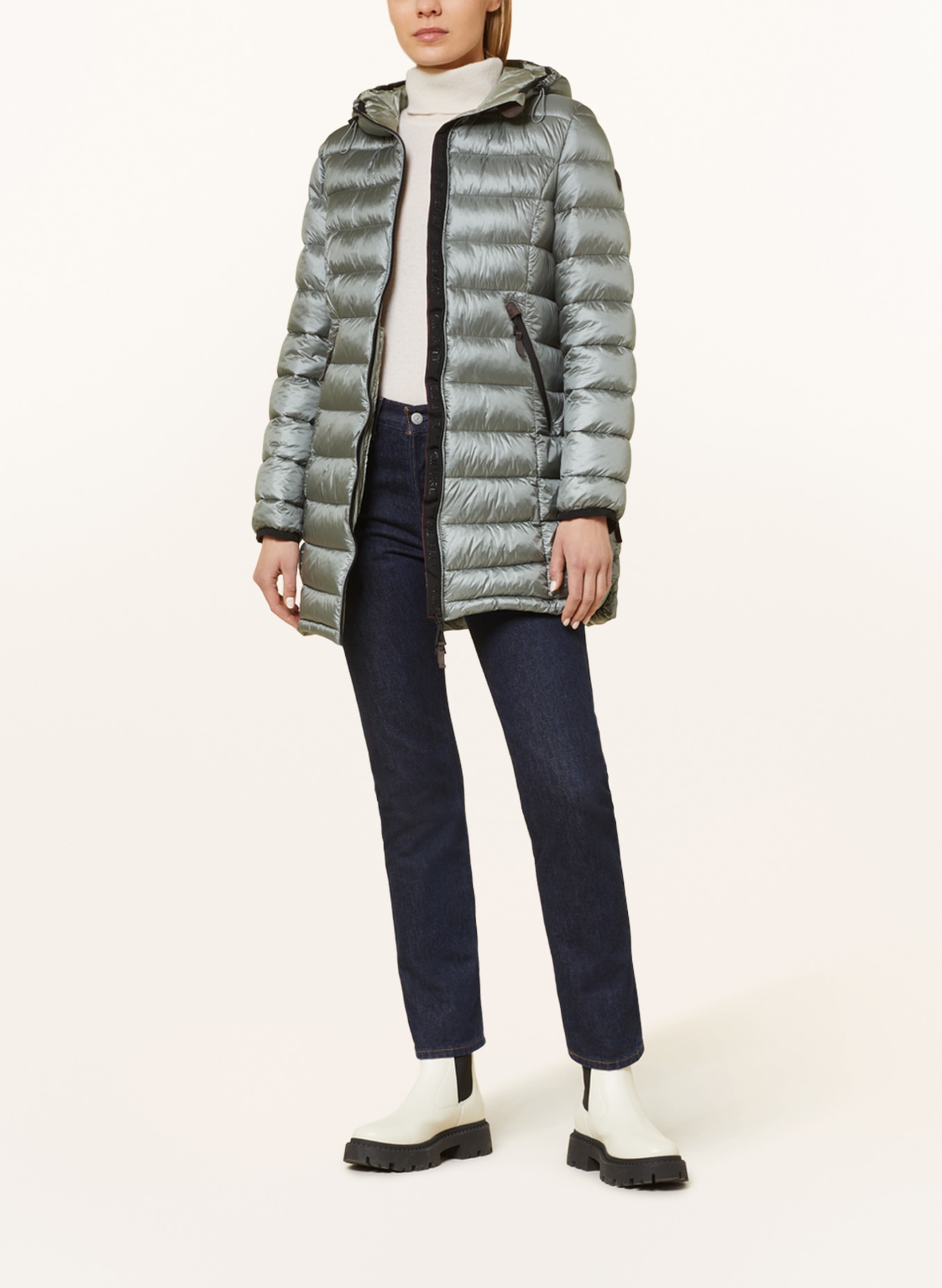 GIL BRET Quilted coat with DUPONT™ SORONA® insulation, Color: TEAL (Image 2)