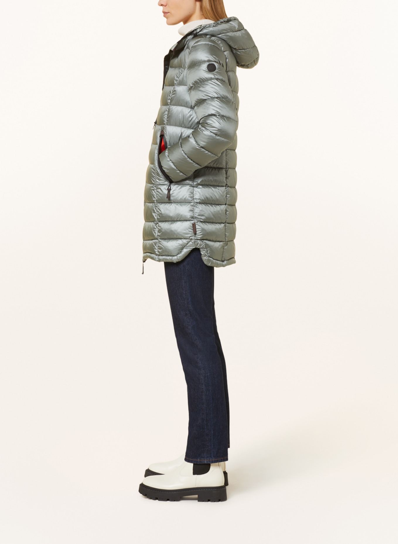 GIL BRET Quilted coat with DUPONT™ SORONA® insulation, Color: TEAL (Image 4)