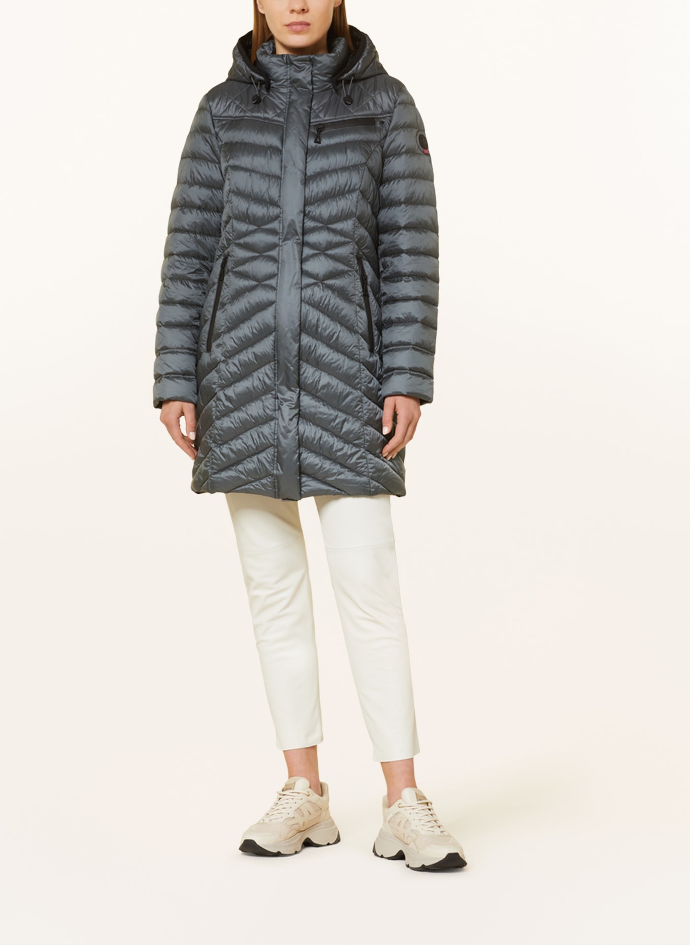 GIL BRET Quilted coat with DUPONT™ SORONA® insulation, Color: GREEN (Image 2)