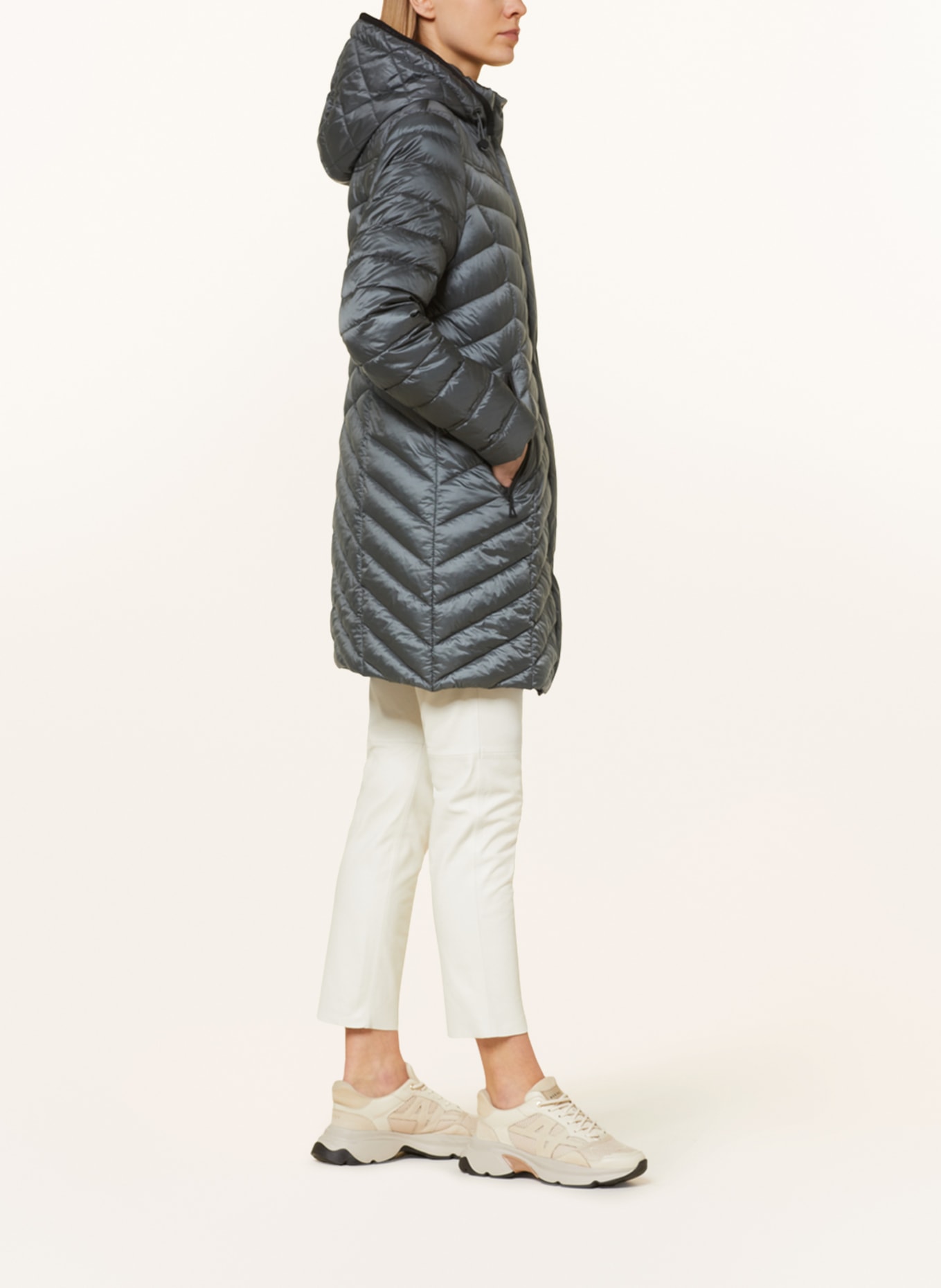 GIL BRET Quilted coat with DUPONT™ SORONA® insulation, Color: GREEN (Image 4)
