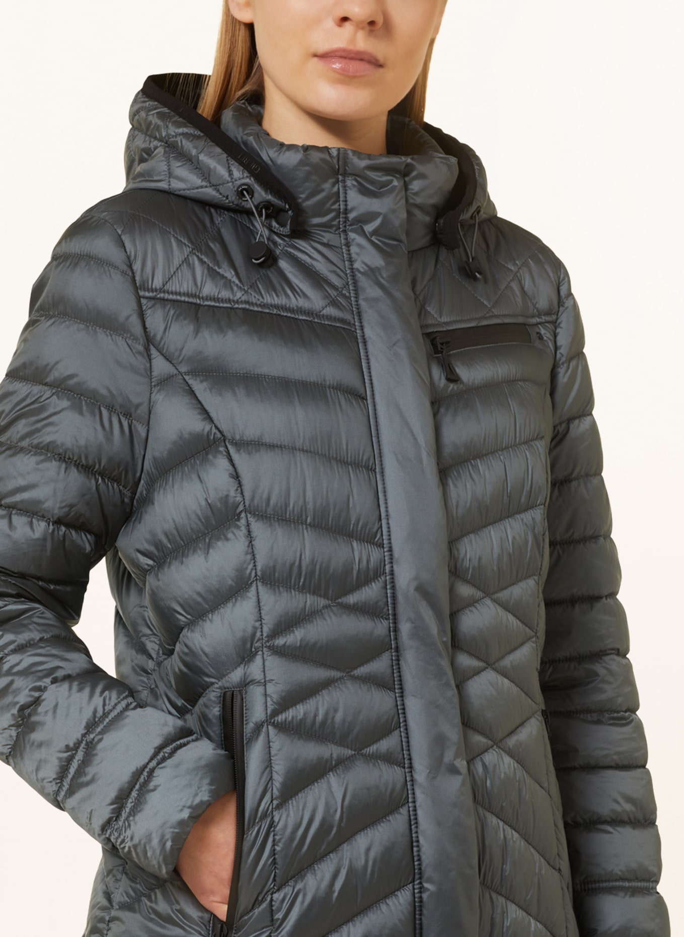 GIL BRET Quilted coat with DUPONT™ SORONA® insulation, Color: GREEN (Image 5)