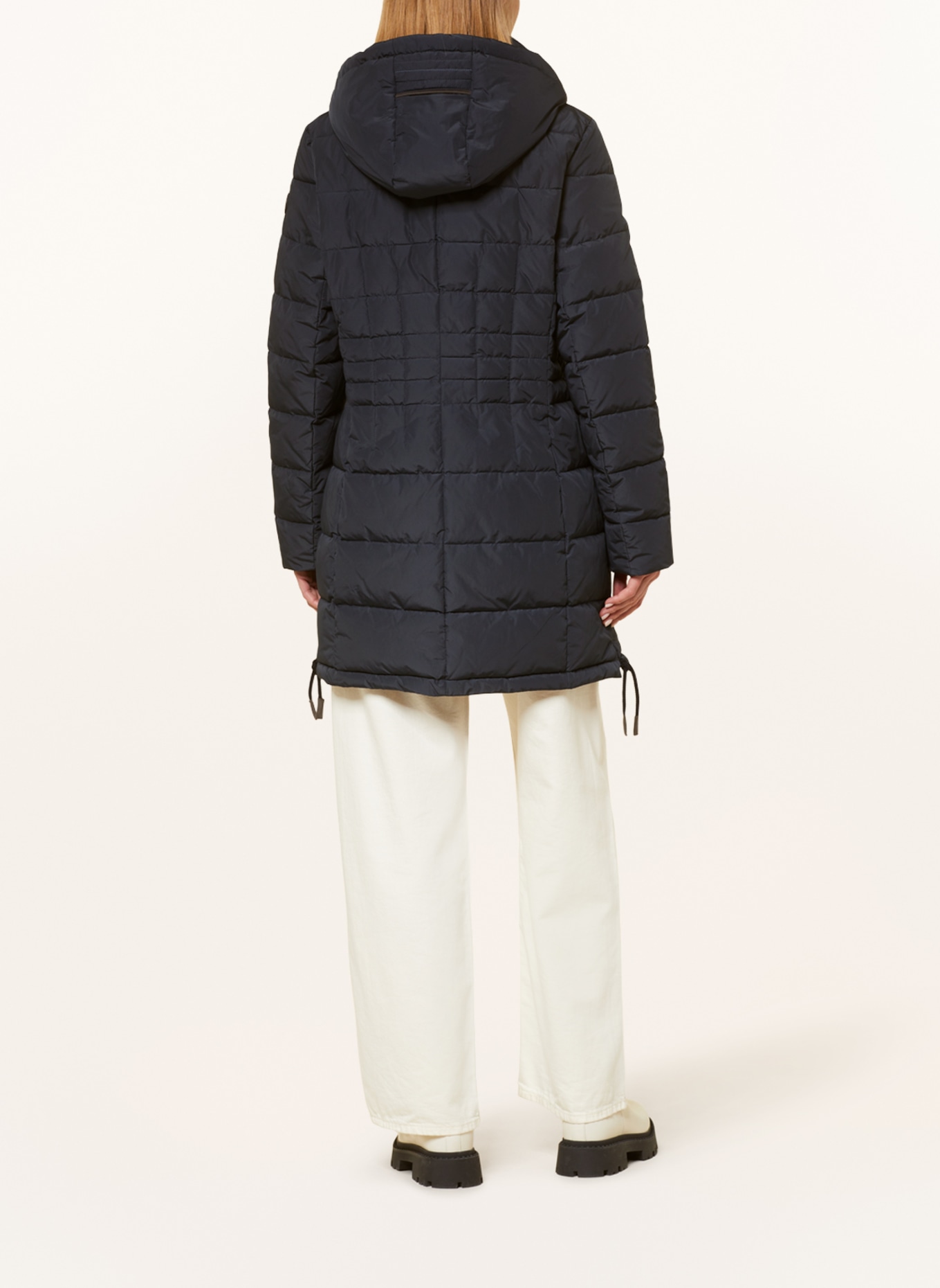 GIL BRET Quilted coat with detachable faux fur, Color: DARK BLUE (Image 3)