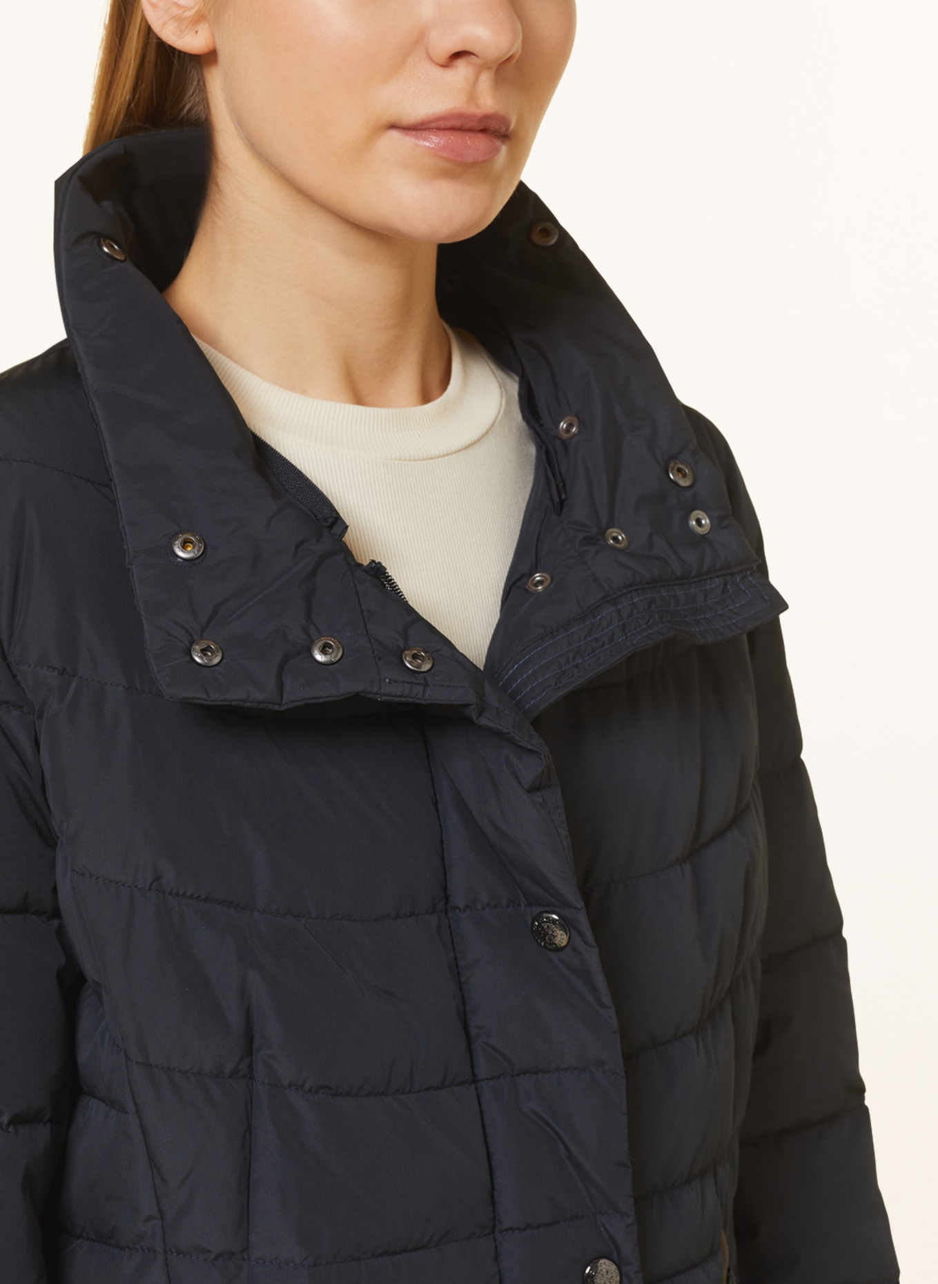 GIL BRET Quilted coat with detachable faux fur, Color: DARK BLUE (Image 7)