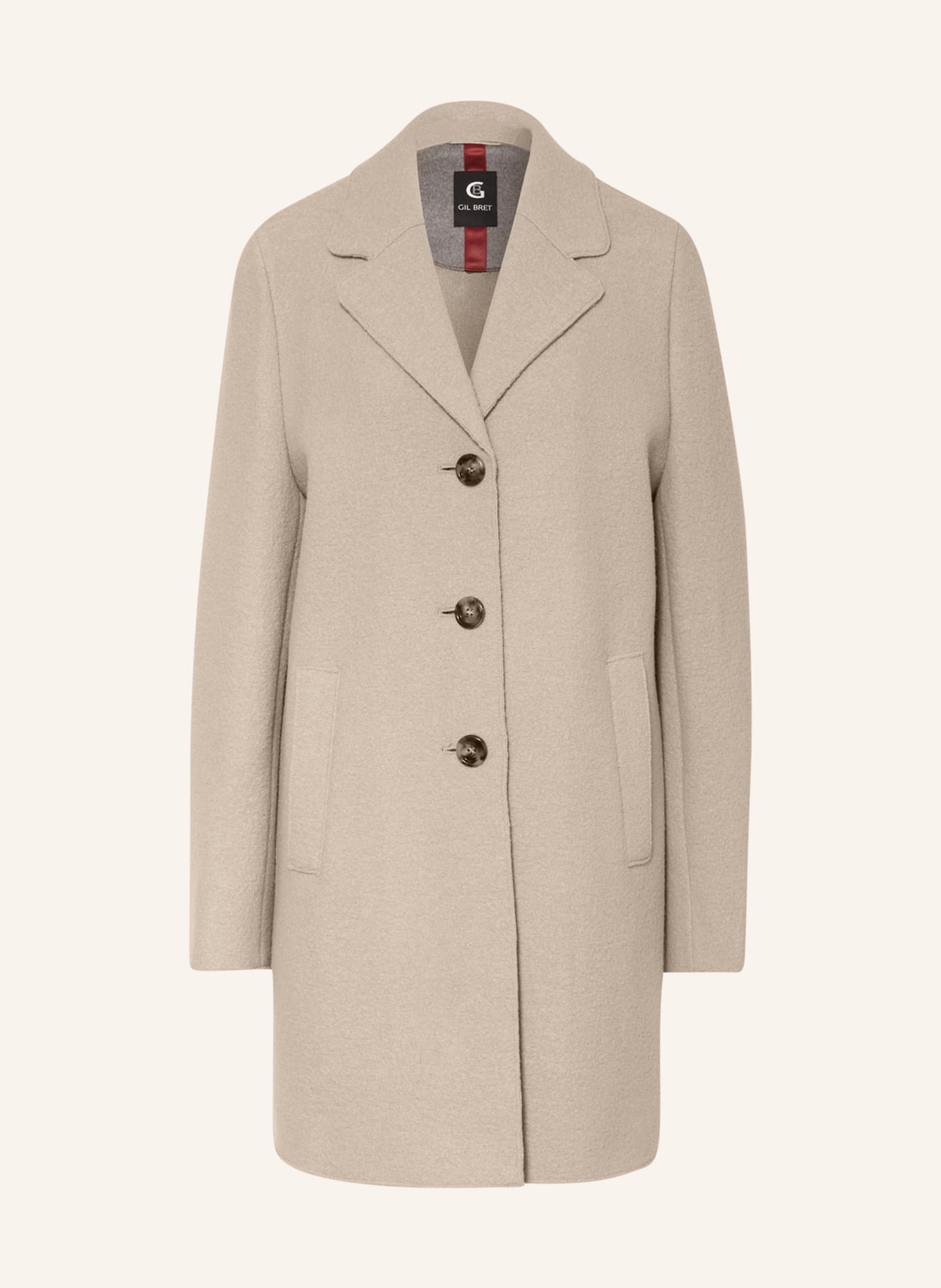GIL BRET Wool coat, Color: BEIGE (Image 1)