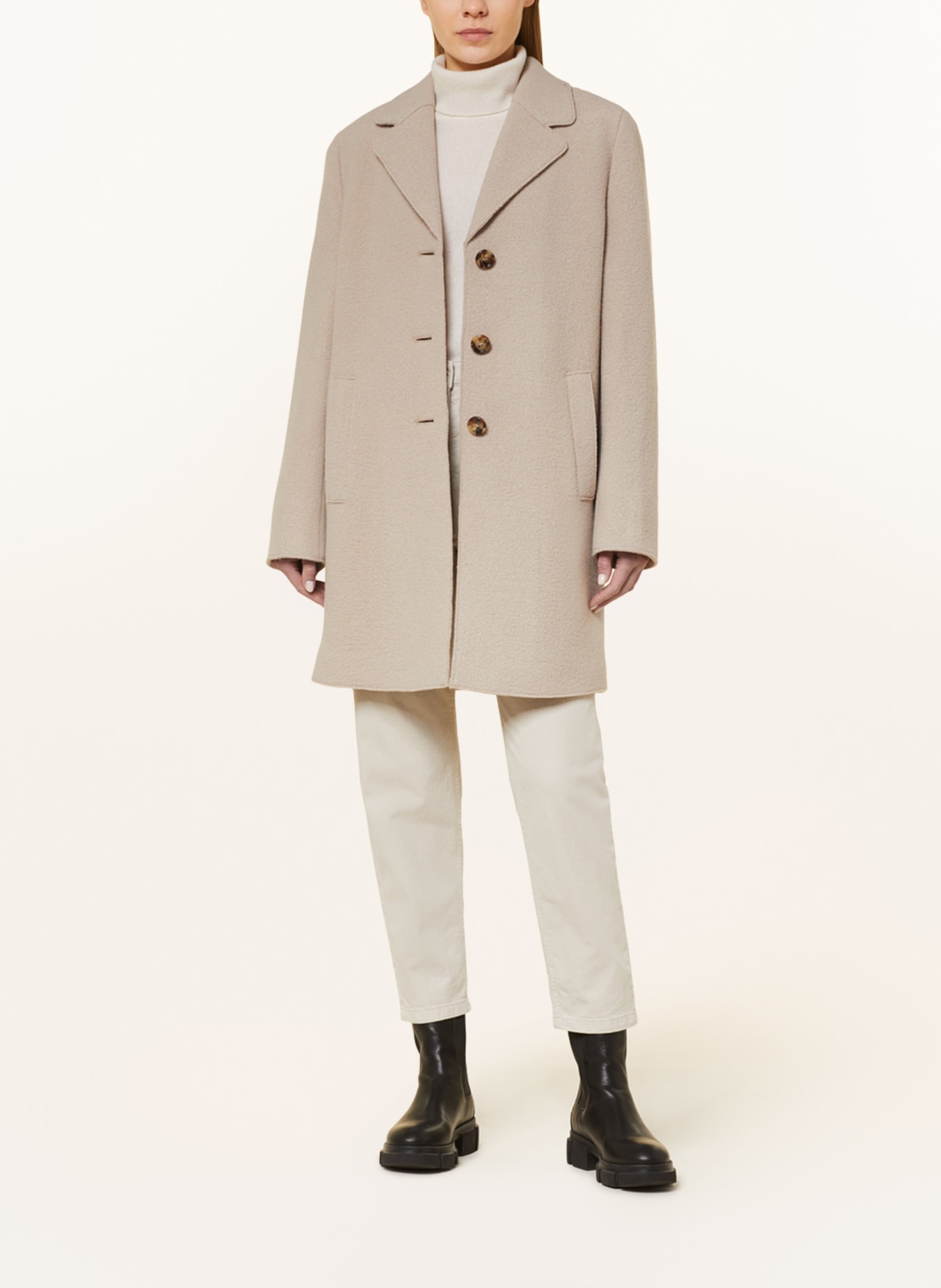 GIL BRET Wool coat, Color: BEIGE (Image 2)