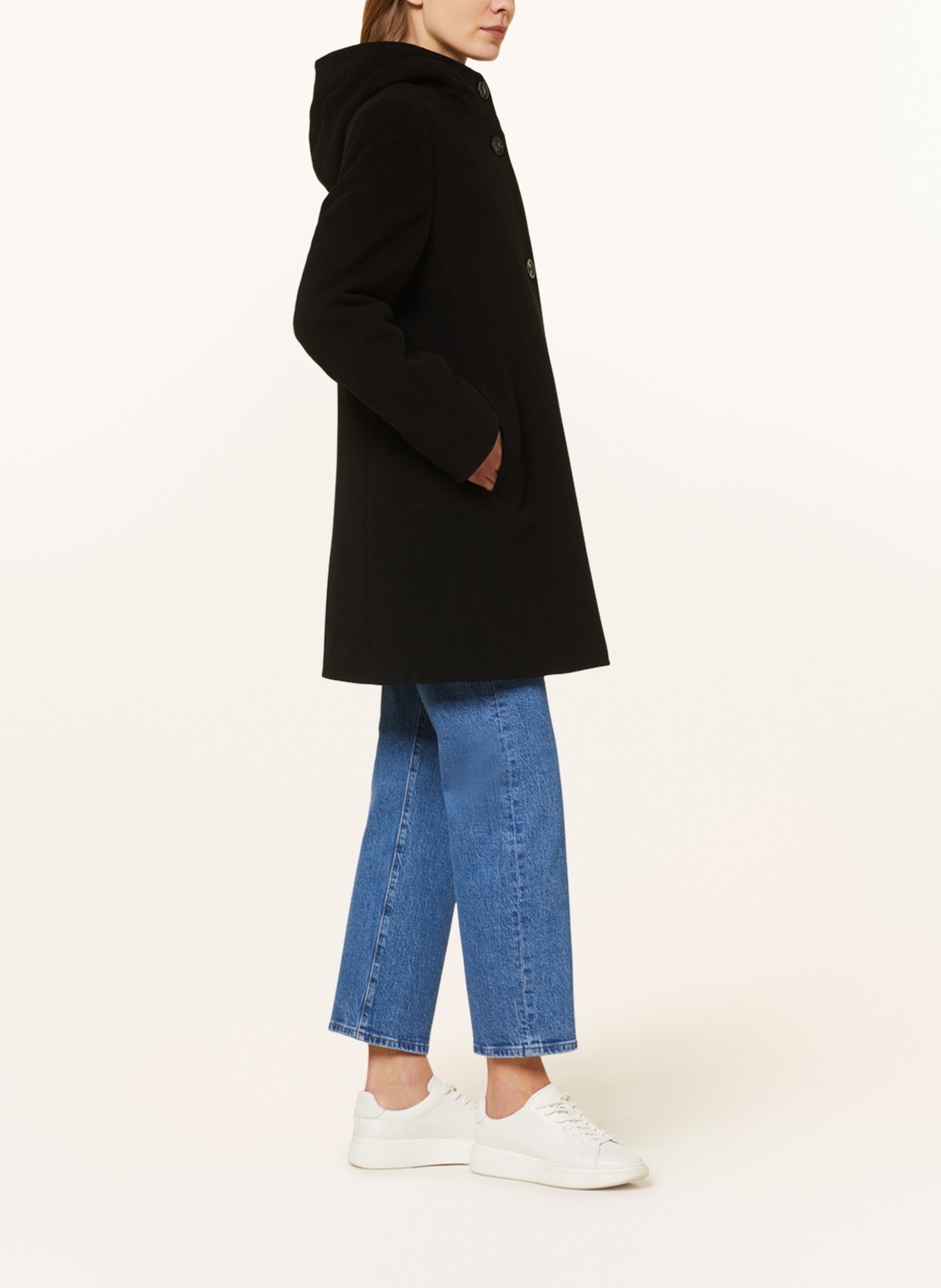GIL BRET Wool coat, Color: BLACK (Image 4)