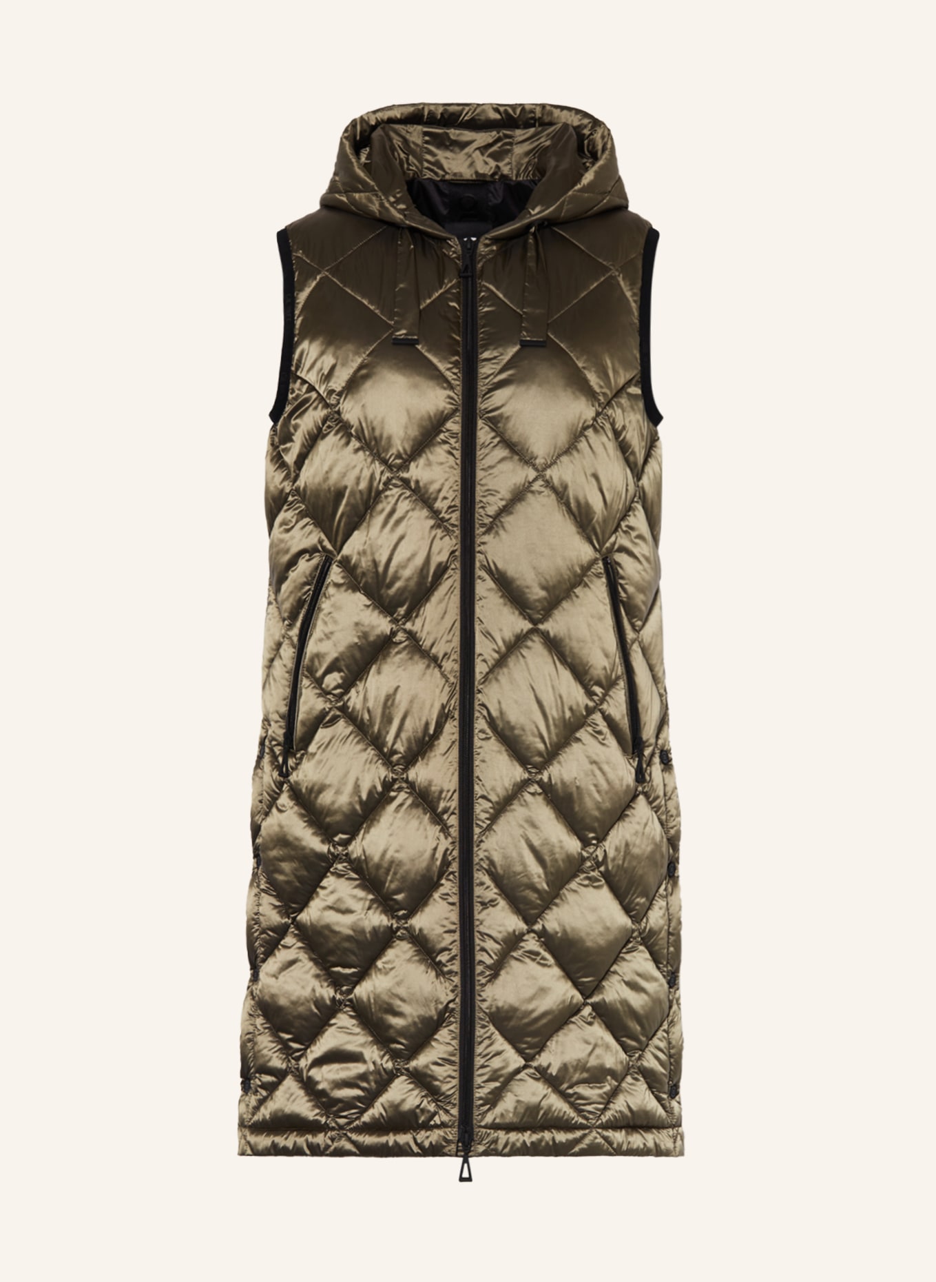 GIL BRET Quilted vest with DUPONT™ SORONA® insulation, Color: KHAKI (Image 1)