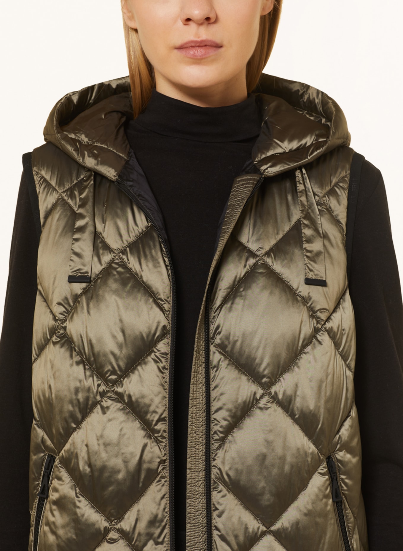 GIL BRET Quilted vest with DUPONT™ SORONA® insulation, Color: KHAKI (Image 5)