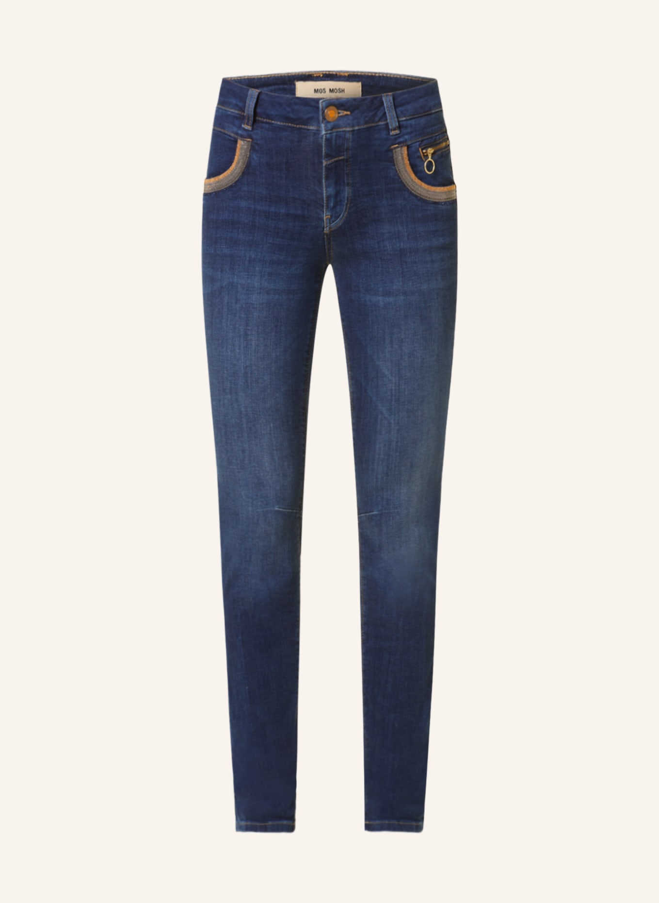 MOS MOSH Jeans MMNAOMI mit Schmucksteinen, Farbe: 401 BLUE (Bild 1)