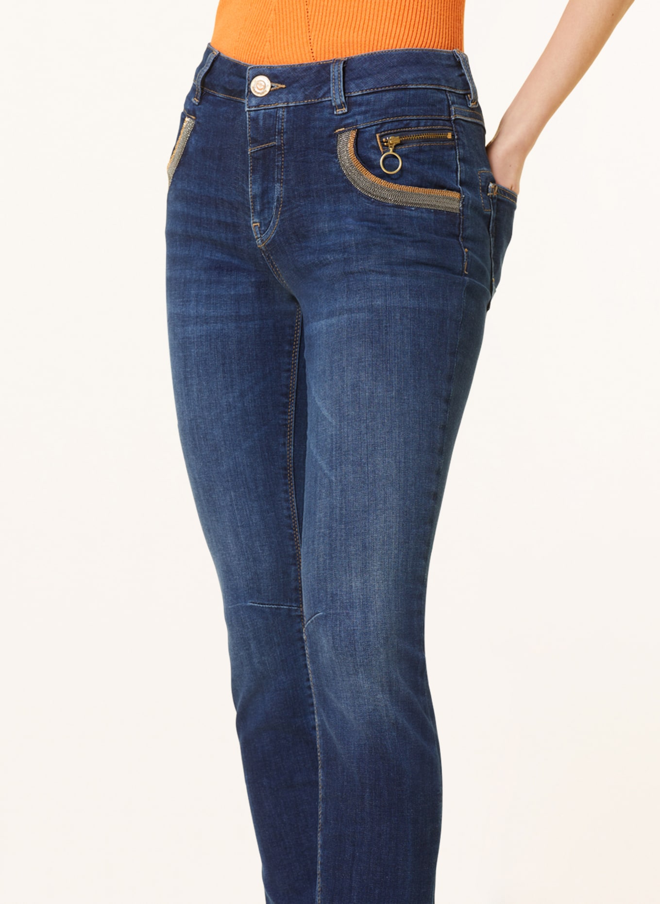 MOS MOSH Jeans MMNAOMI mit Schmucksteinen, Farbe: 401 BLUE (Bild 5)