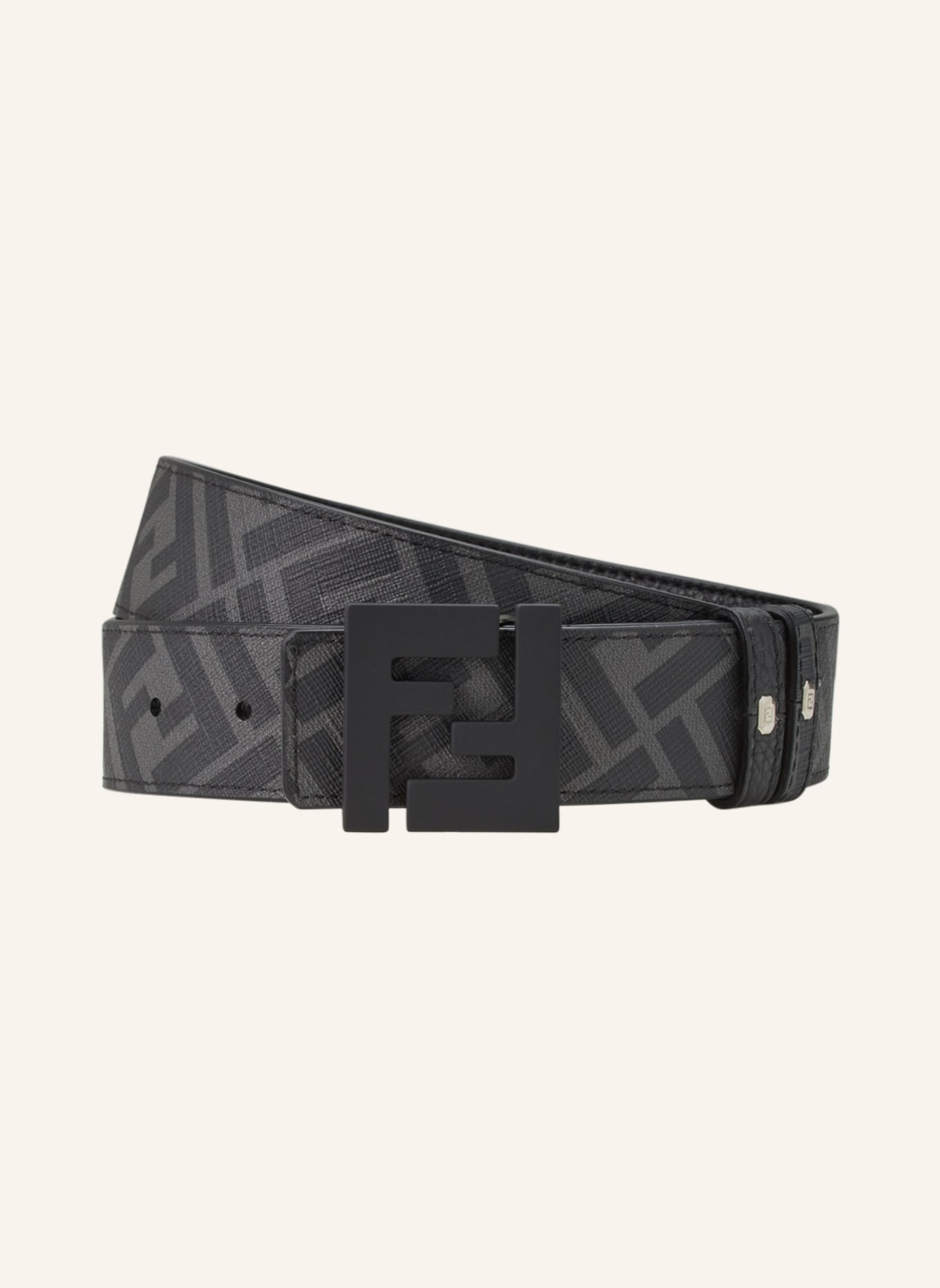 FENDI Reversible belt, Color: BLACK/ DARK GRAY (Image 1)