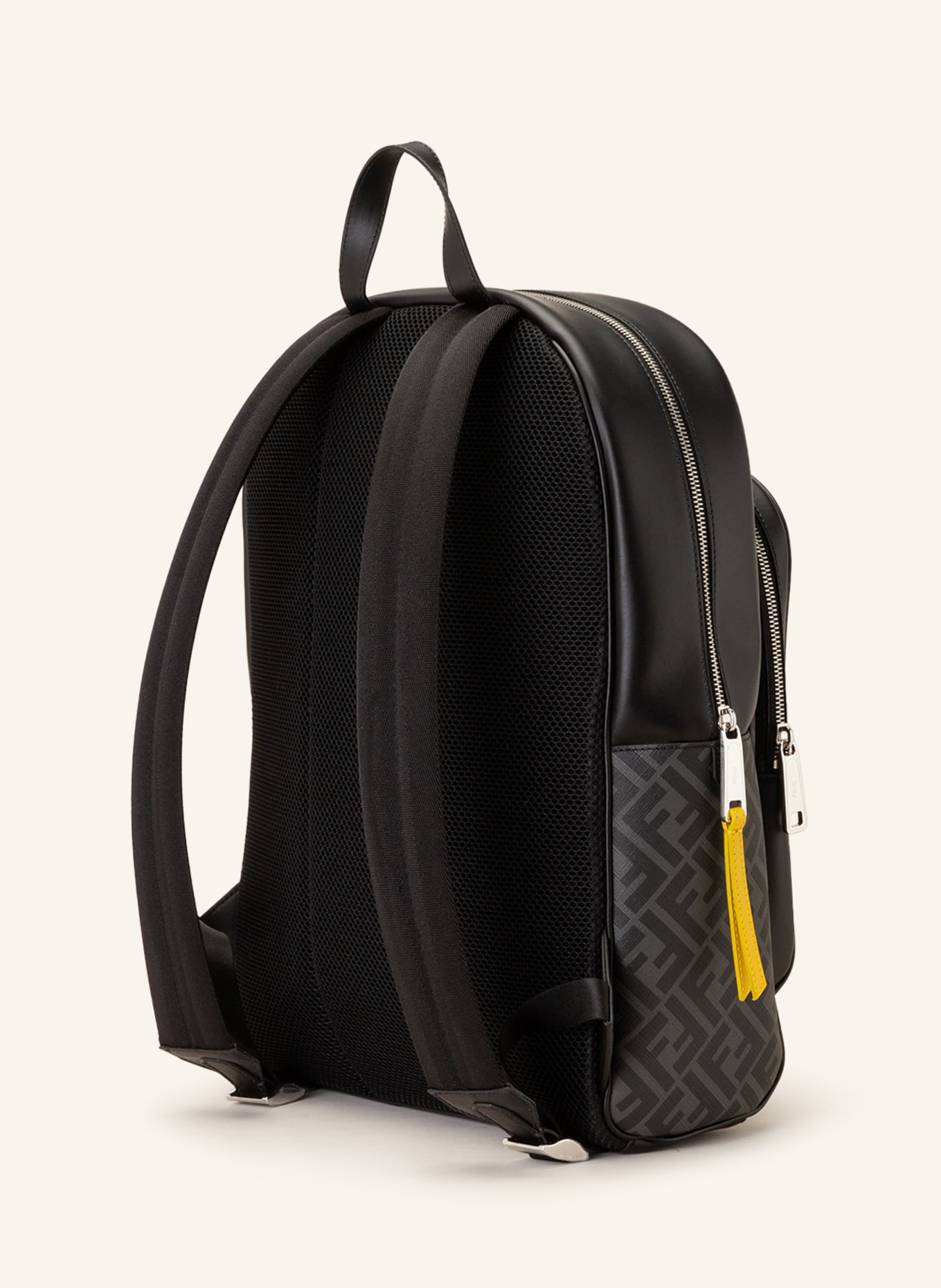 FENDI Saffiano backpack, Color: DARK GRAY/ BLACK (Image 2)